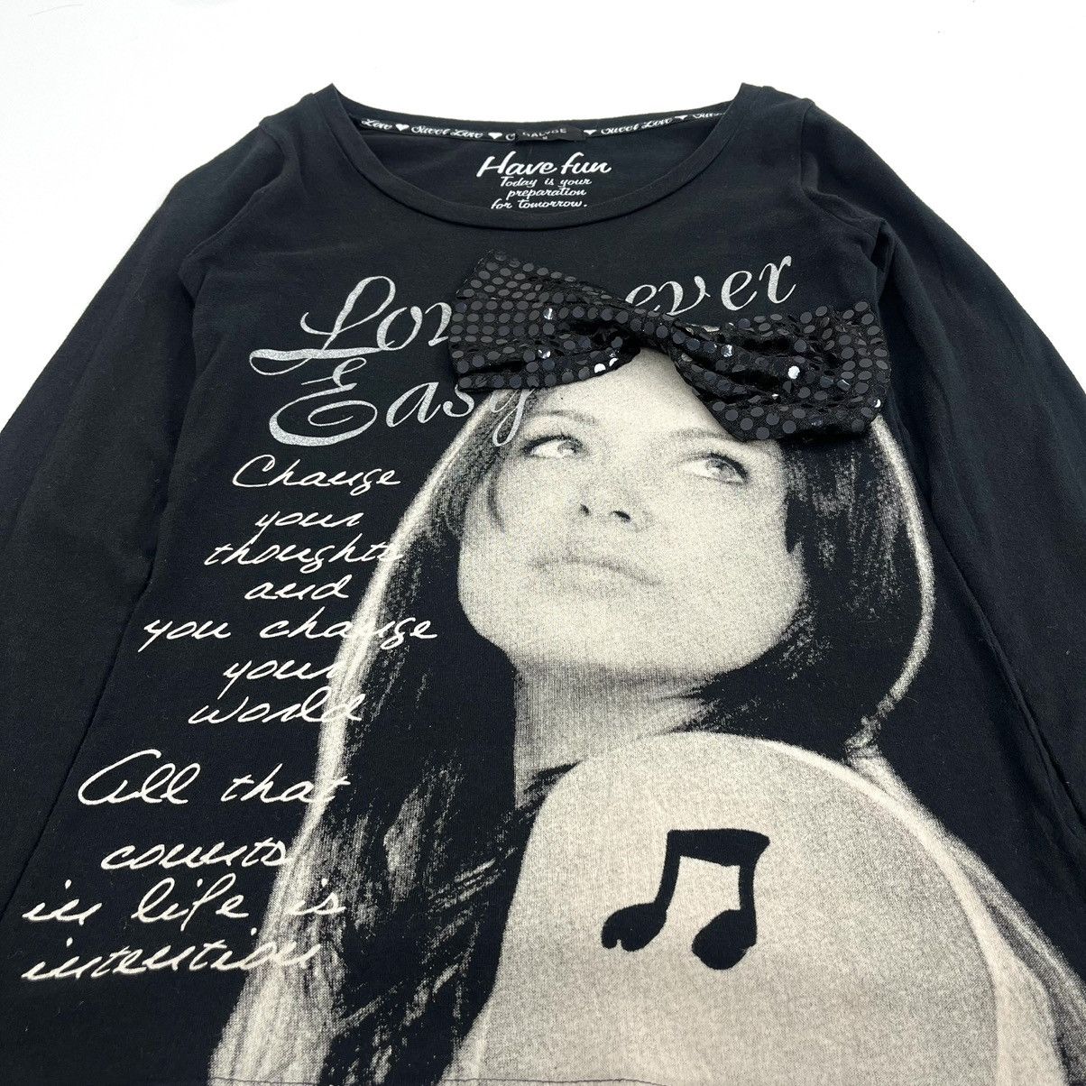 If Six Was Nine × Japanese Brand × Le Grande Bleu (L.G.B.) 2000s Galyge 3D Studded Lgb Poem Gothic Punks Lgb Longsleeve Size S / US 4 / IT 40 - 2 Thumbnail