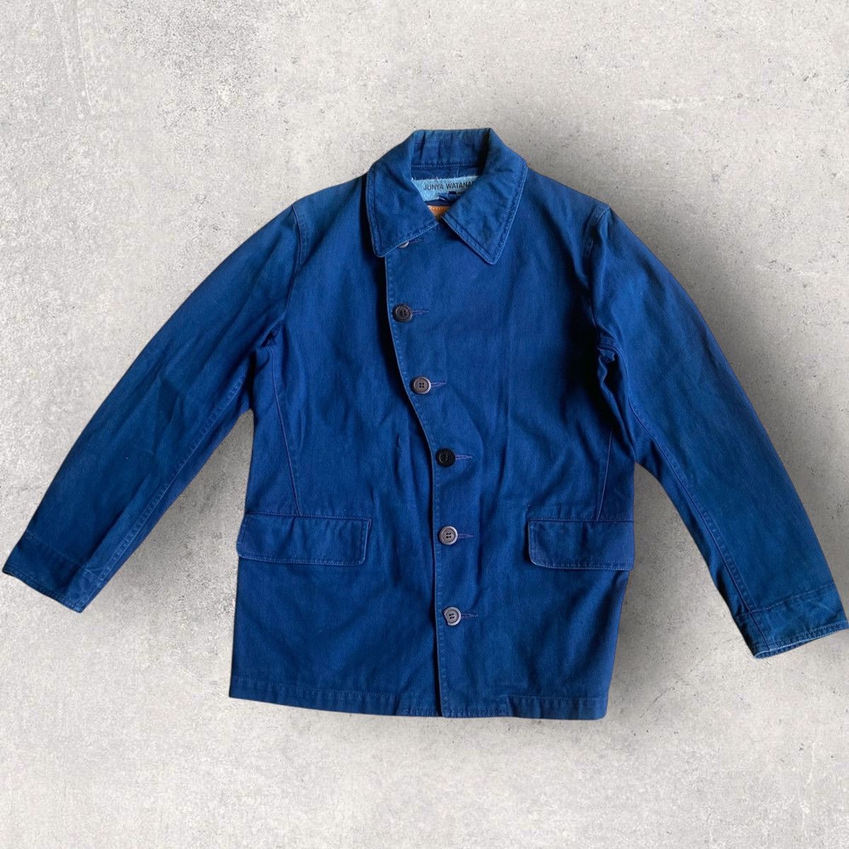 Junya Watanabe SS13 Asymmetric Buttons French Work Jacket Size US S / EU 44-46 / 1 - 1 Thumbnail