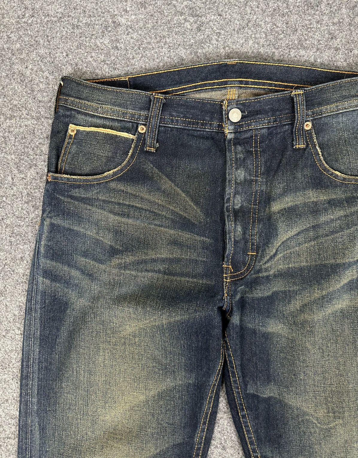 Levi's × Vintage Levi’s- Vintage 501 Buckley Back Indigo Big E Selvedge Jeans Size US 32 / EU 48 - 6 Thumbnail