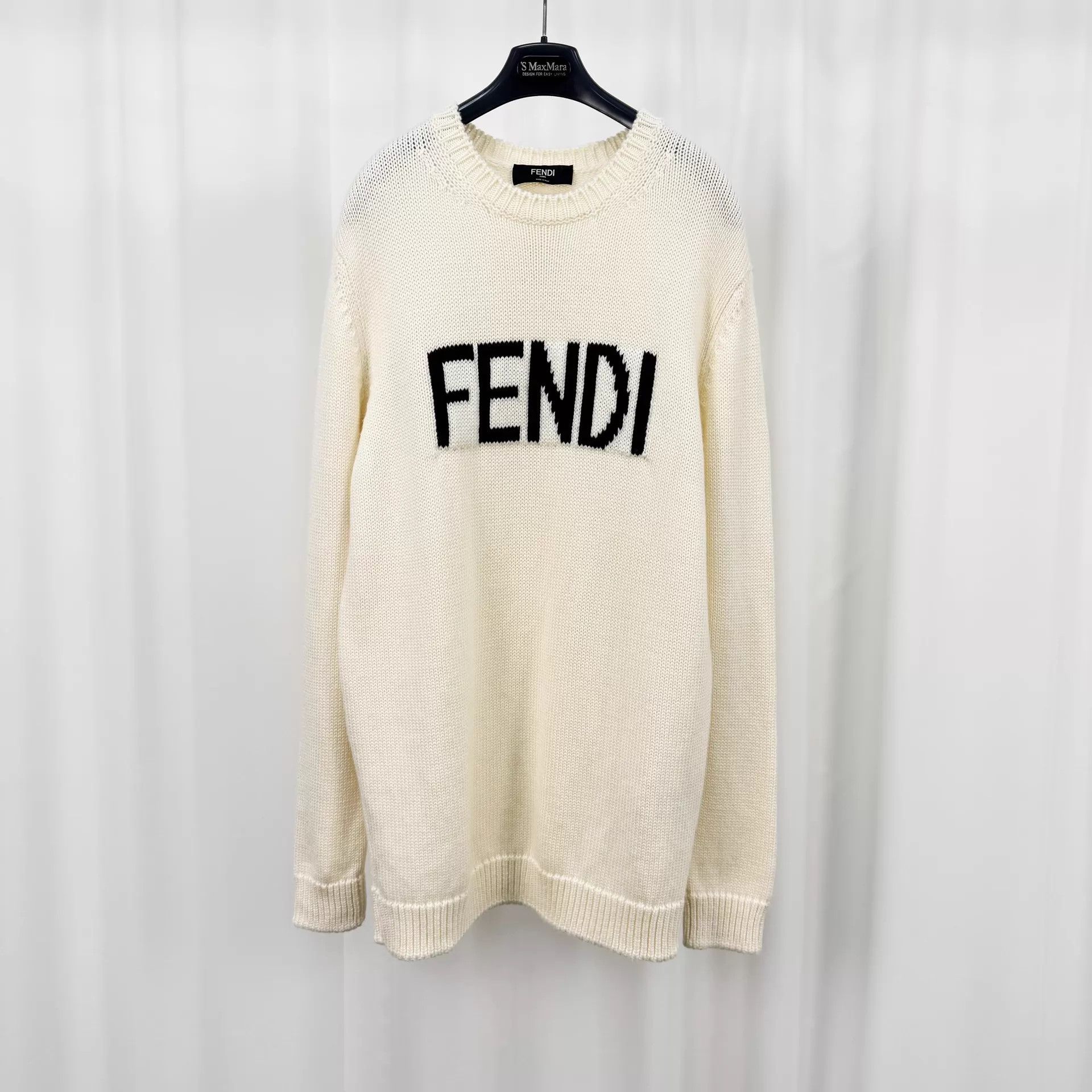 Fendi Fendi Embroidered Logo Wool Knit Sweater 56 New Size US XL / EU 56 / 4 - 1 Thumbnail