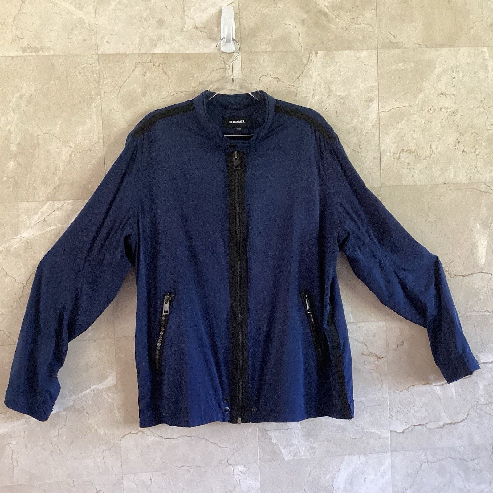 Diesel Diesel Zip Track Jacket XL Navy Minimalist Streetwear Size US XL / EU 56 / 4 - 5 Thumbnail