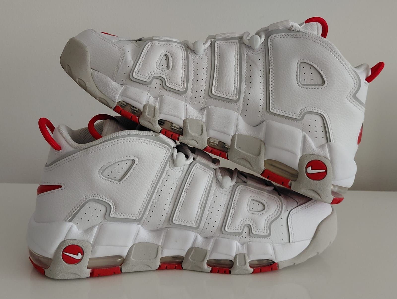 Nike Nike Air More Uptempo '96 White Grey Red Size US 10 / EU 43 - 6 Thumbnail