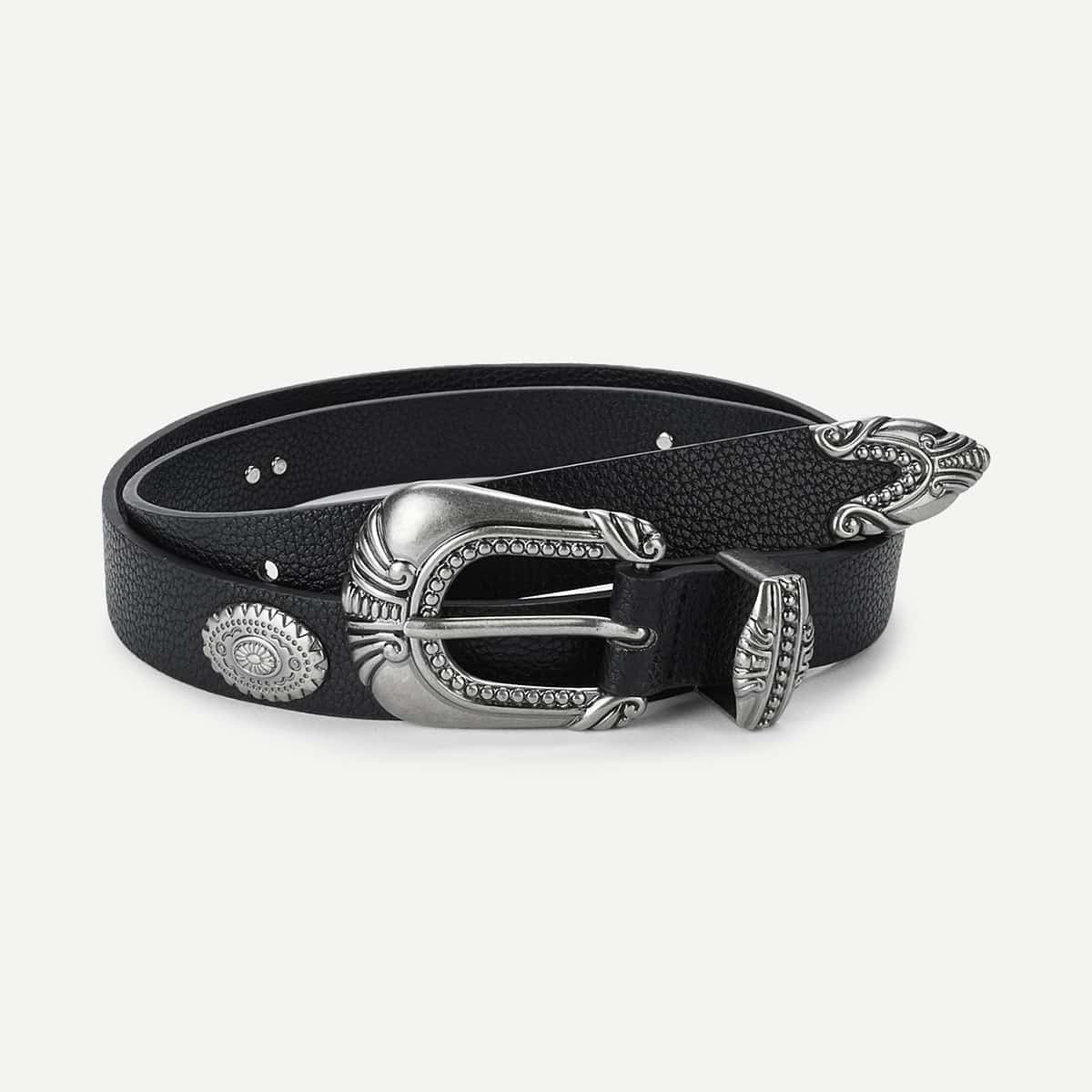 Japanese Brand Metal decorated buckel belt Size ONE SIZE - 1 Thumbnail
