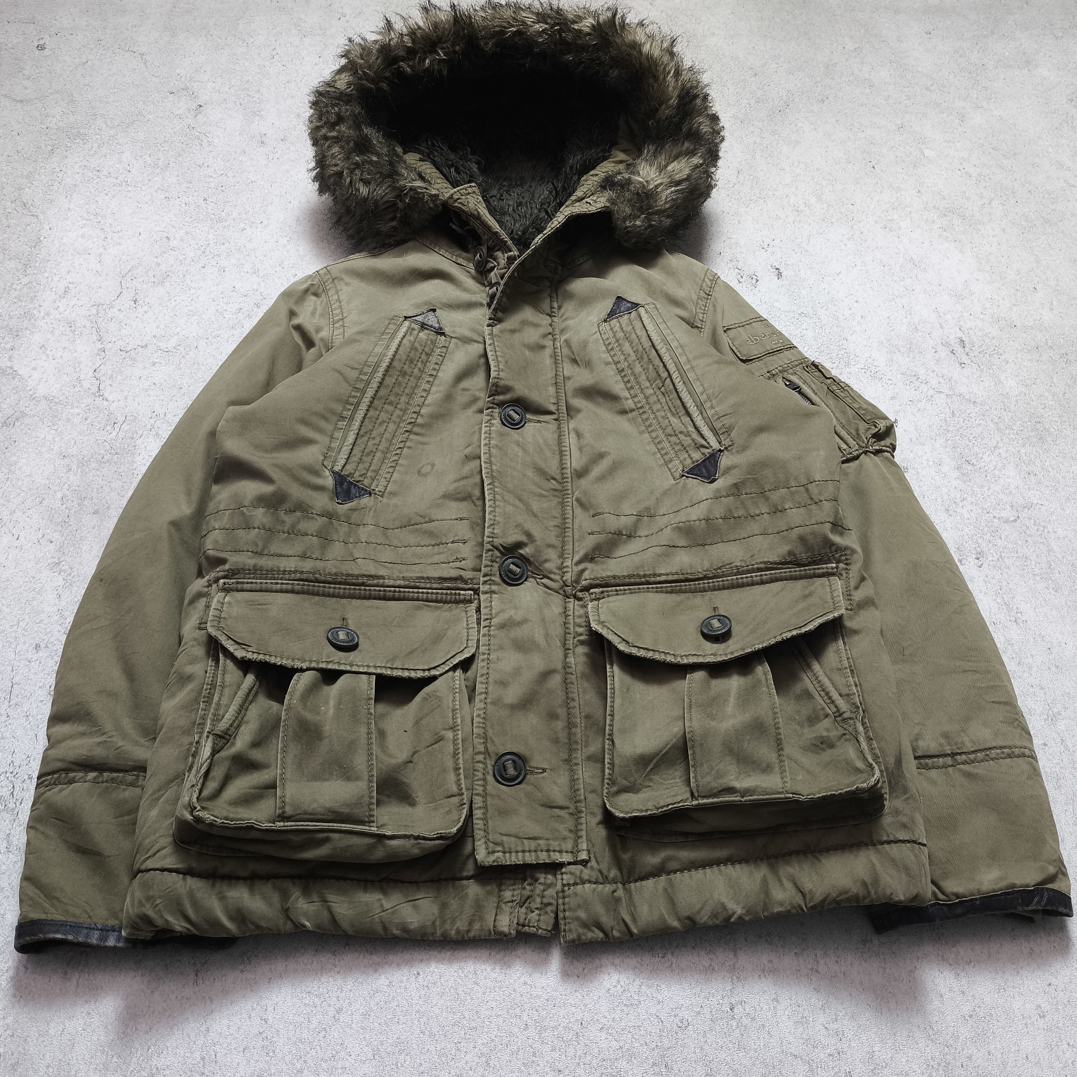 Abercrombie & Fitch Abercrombie MT Washington Military Fur Jacket Size US L / EU 52-54 / 3 - 4 Thumbnail