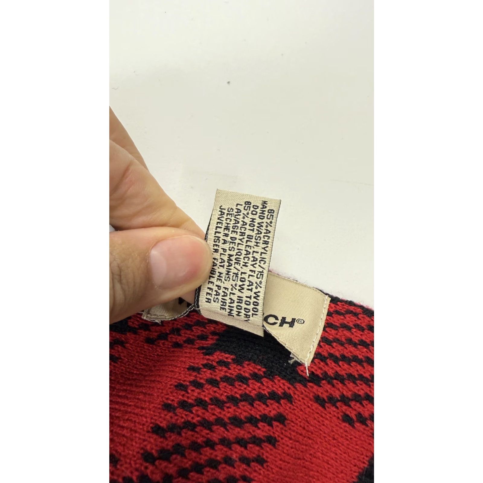 Vintage Woolrich Scarf Men Red Black Buffalo Plaid Winter Knit Wool Blend Outdoor Warm One Size Size ONE SIZE - 6 Thumbnail