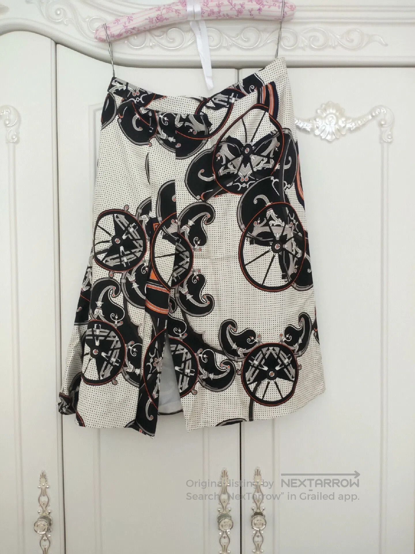 Hermes Hermes Silk Printed Pleated Skirt with Slit. Size US 28 / EU 44 - 6 Thumbnail