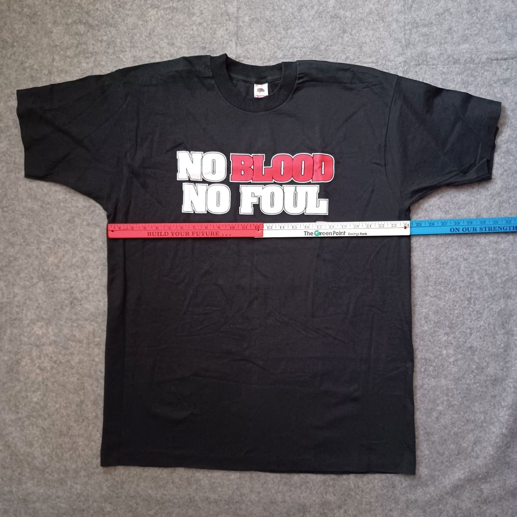 Fruit Of The Loom VINTAGE Fruit of the Loom Shirt Mens 2XL Black Graphic Print USA 90s Streetwear Short Sleeve Crew Neck Stitch USA Mens Size US XXL / EU 58 / 5 - 4 Thumbnail