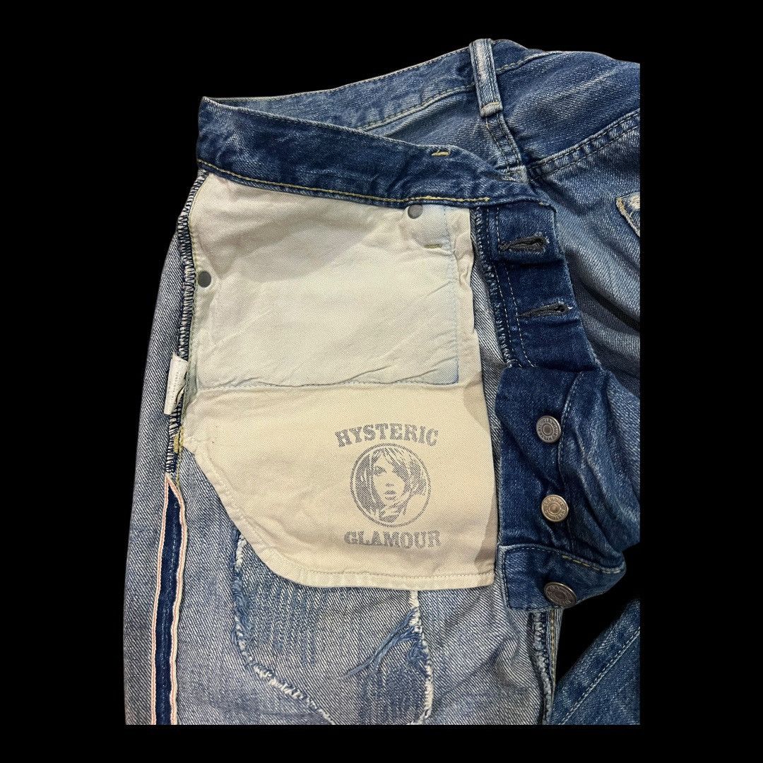 Hysteric Glamour × Japanese Brand HYSTERIC GLAMOUR SELVEDGE JAPANESE BRAND DISTRESSED DENIM Size US 34 / EU 50 - 16 Thumbnail
