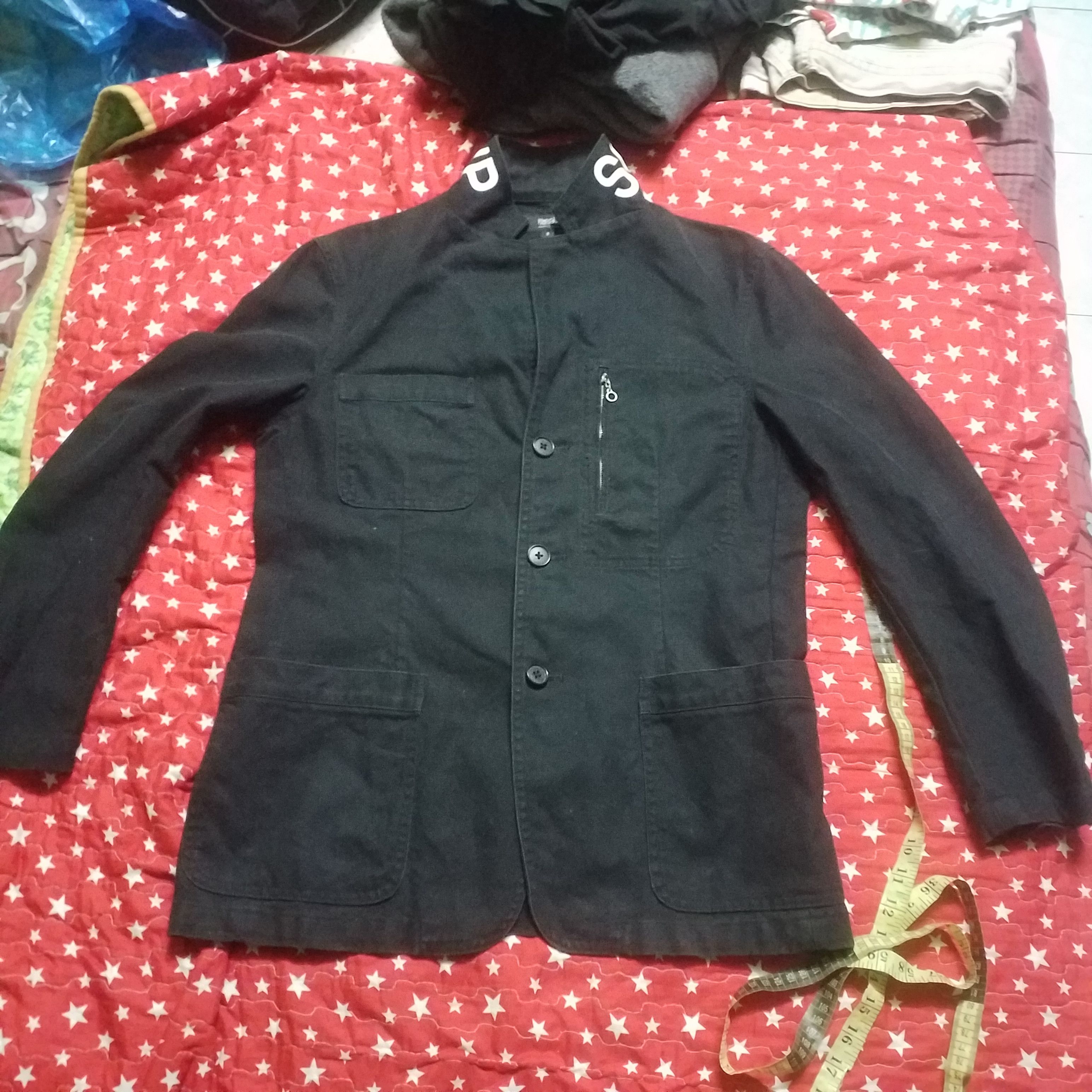 Mossimo MOSSIMO SUPER BLACK SCREW UP BUTTON CHORE JACKET Size US M / EU 48-50 / 2 - 1 Thumbnail
