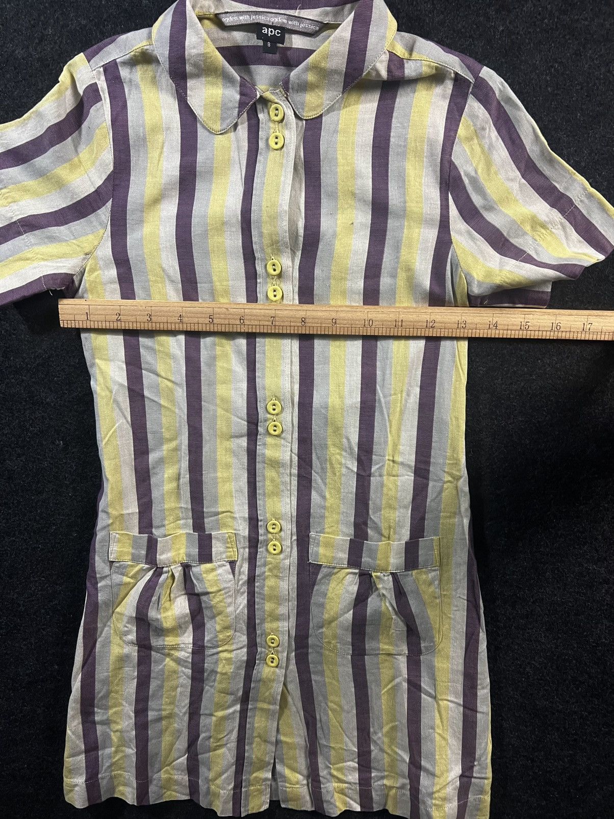 A.P.C. Vintage APC jessica ogden multi strip buttoned blouse Size S / US 4 / IT 40 - 5 Thumbnail