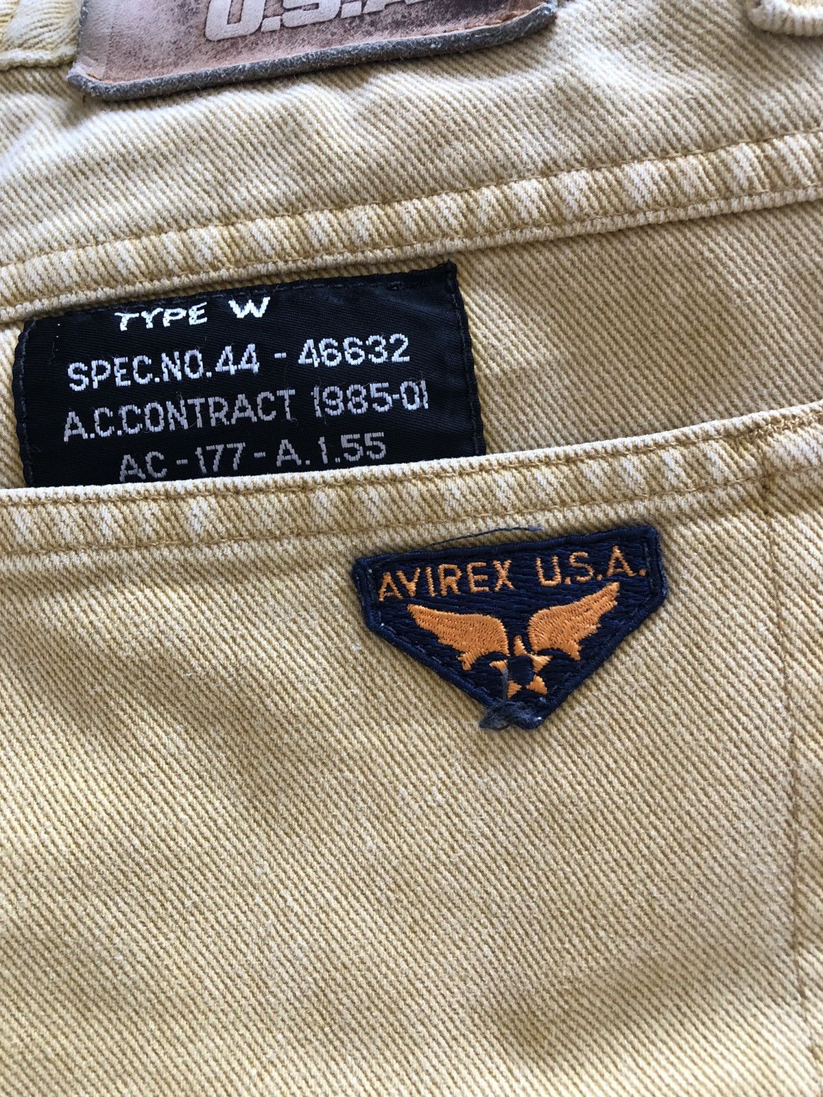 Avirex × Vintage RARE AVIREX USA MADE IN ITALY VINTAGE YELLOW DENIM PANTS Size US 28 / EU 44 - 7 Thumbnail