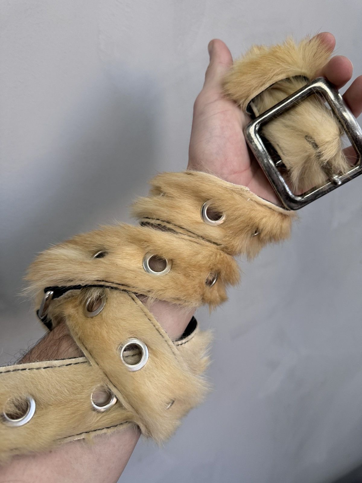 Vintage Vintage rare y2k real Fur hystericglamour style belt Size ONE SIZE - 2 Thumbnail
