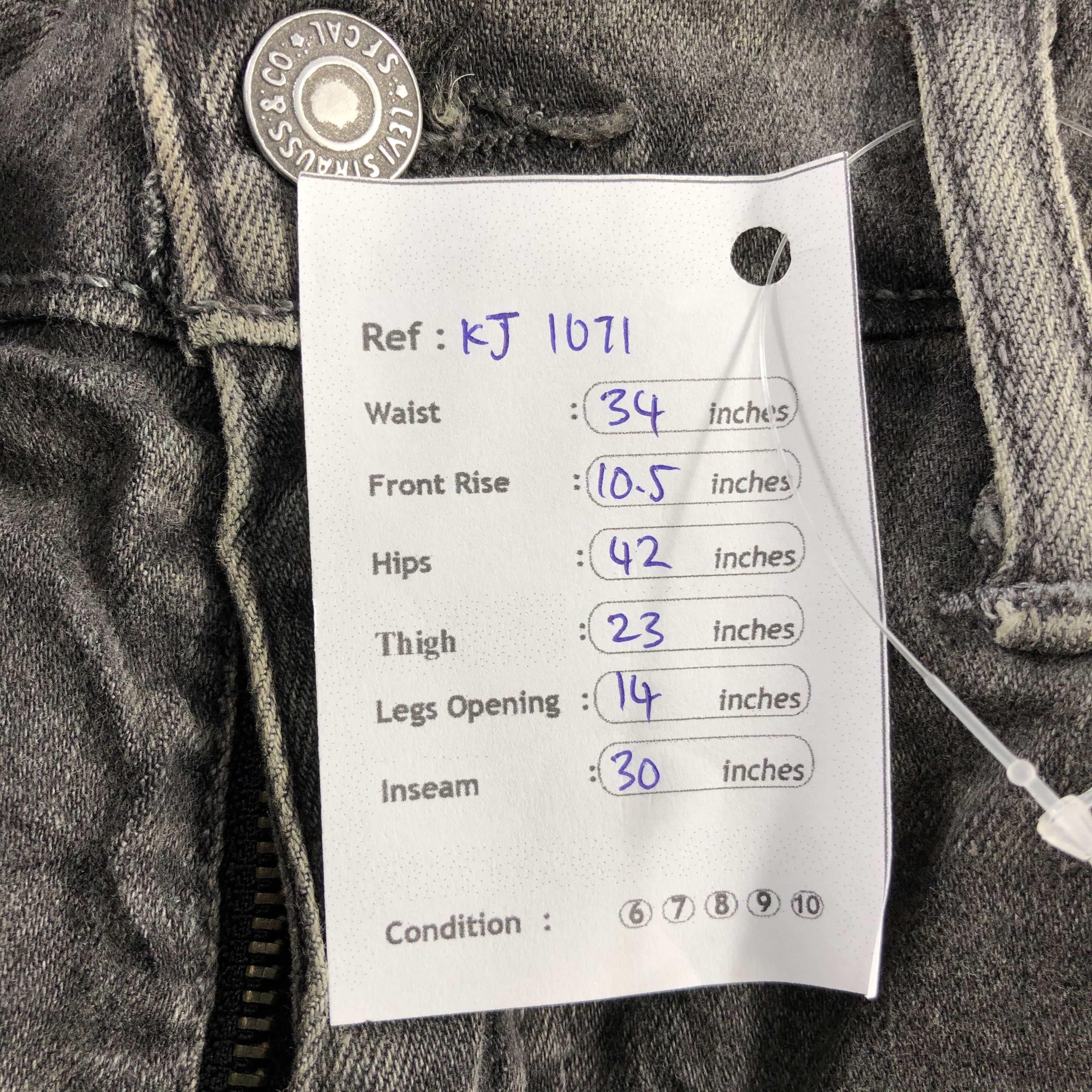 Levi's Levi's 511 Jeans Faded Black Denim KJ1071 Size US 33 - 15 Thumbnail