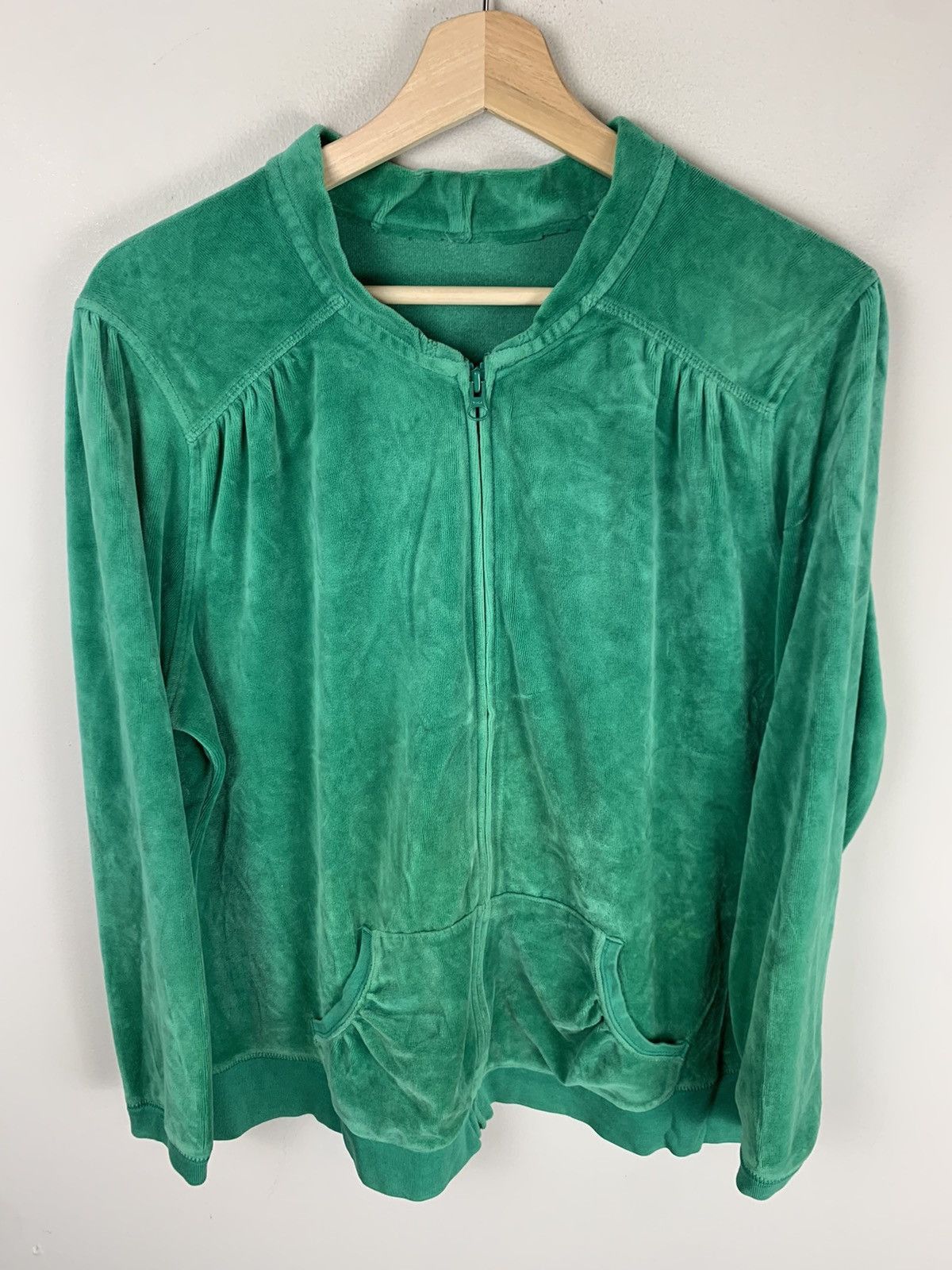 Vintage Vintage 1980s Velour Zip Track Jacket Size US M / EU 48-50 / 2 - 1 Thumbnail