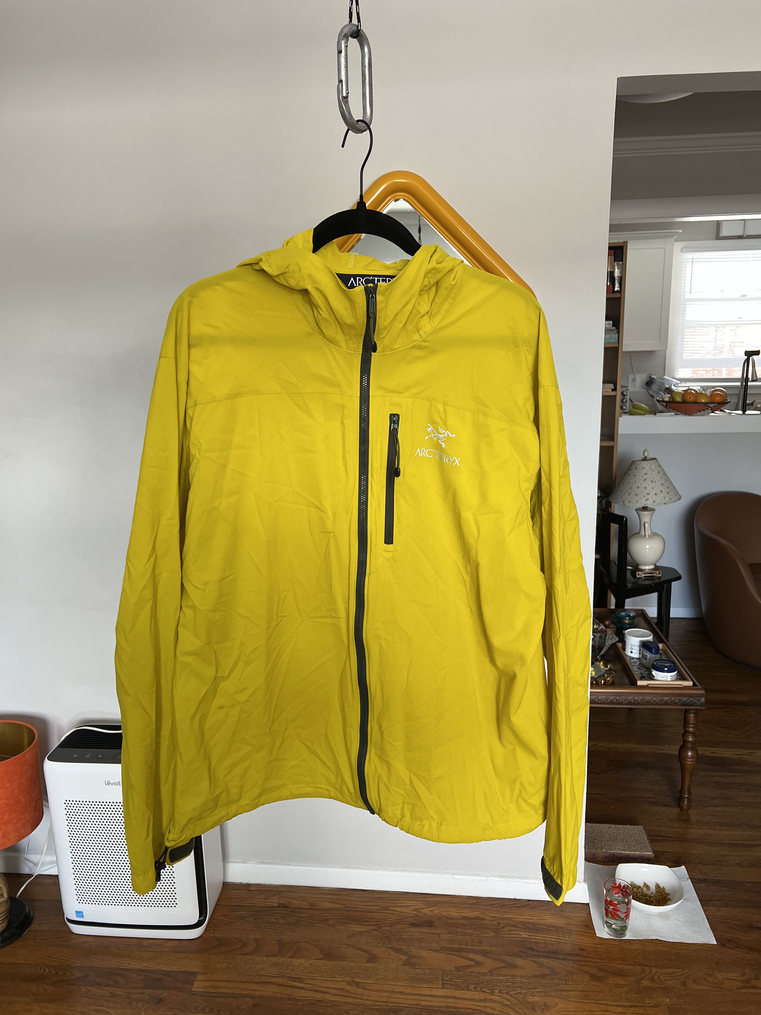 極美品/L アークテリクス　SQUAMISH HOODY パーカー　マスタード ARC'TERYX SQUAMISH Hoodie Lサイズ