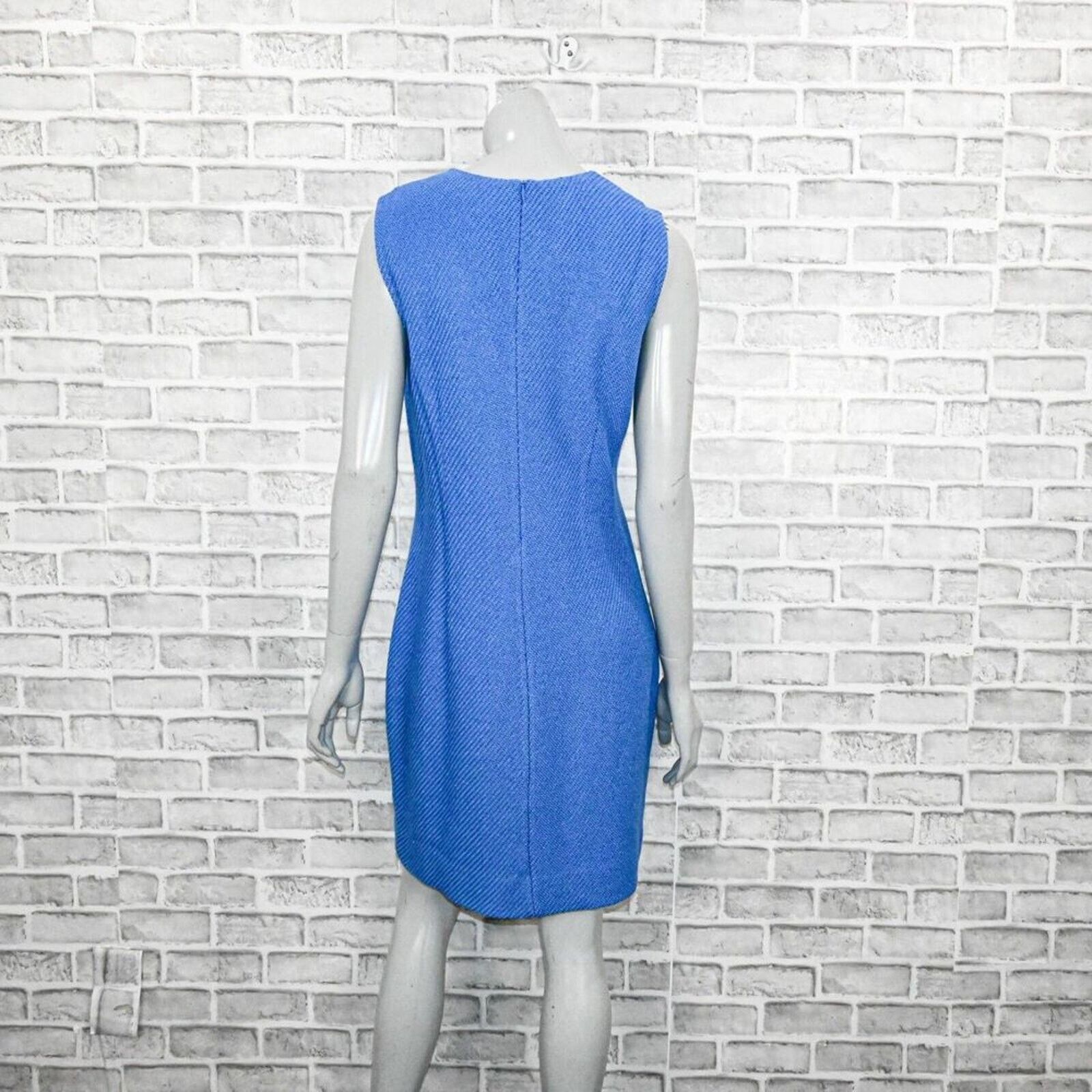 St. John ST. JOHN Ottoman Knit Sheath Dress in Blue size 12 Size XL / US 12-14 / IT 48-50 - 5 Thumbnail