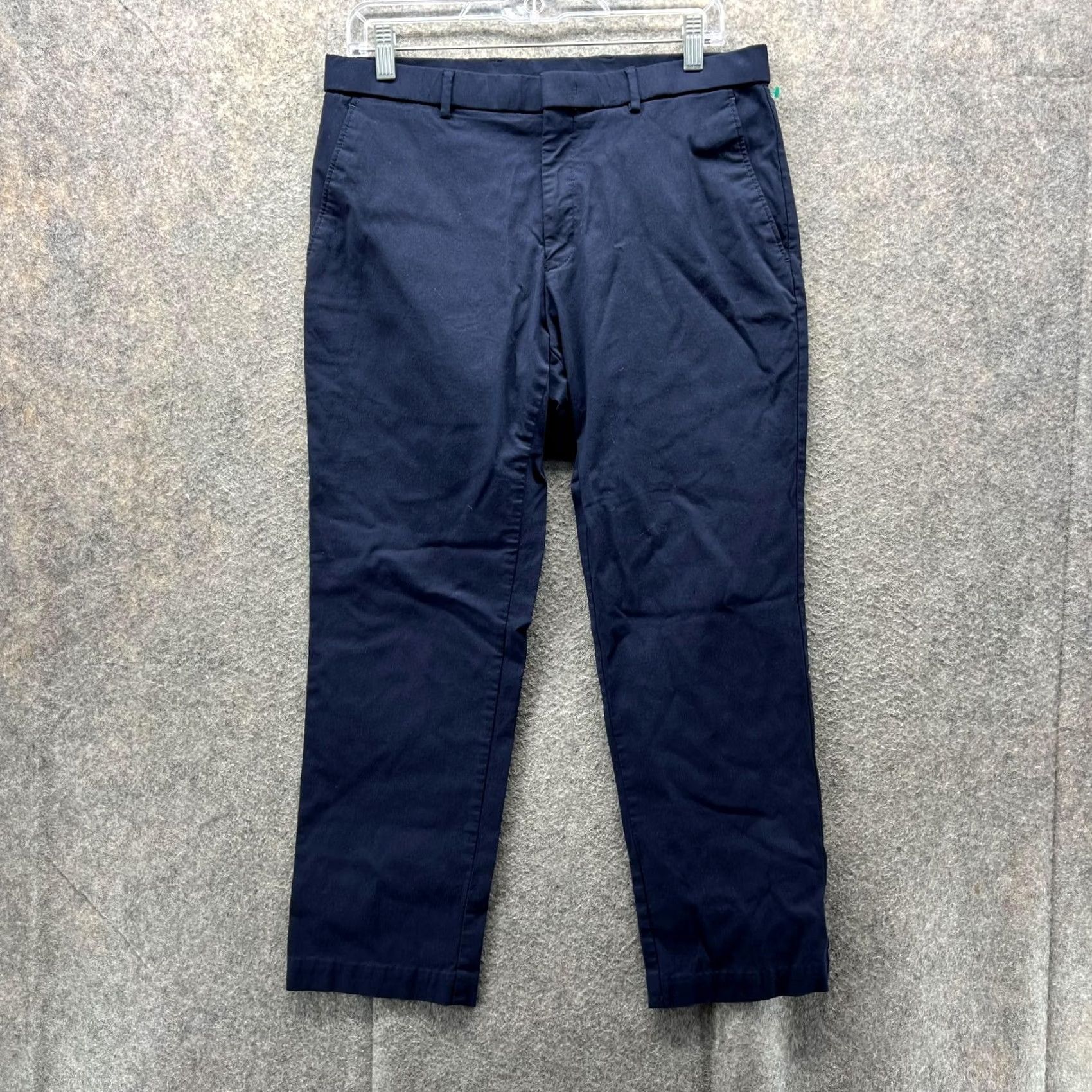 Tommy Hilfiger Tommy Hilfiger Pants Men 32 Adult Blue Navy Chino Flat Front Cotton Trousers Straight Fit Regular Modern User Size US 32 / EU 48 - 2 Thumbnail