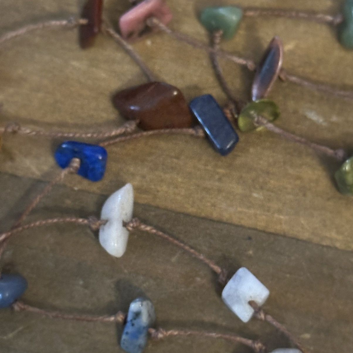 Vintage Vintage polished stone open end necklace Size ONE SIZE - 5 Thumbnail