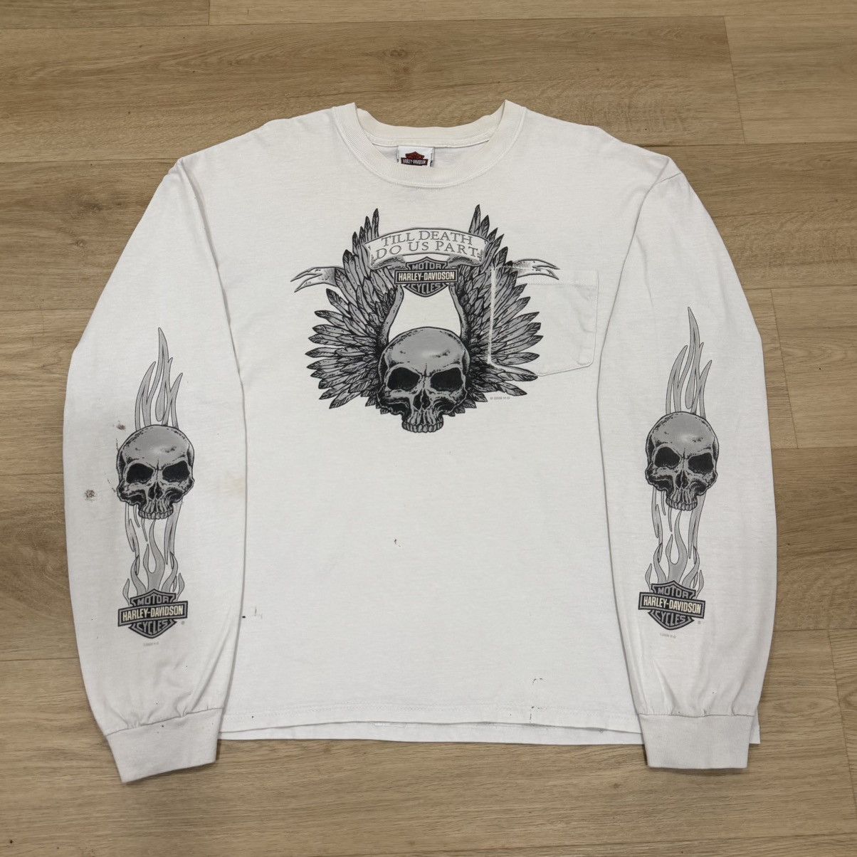 Harley Davidson VINTAGE Harley Davidson Long Sleeve Tee Size US XL / EU 56 / 4 - 1 Thumbnail