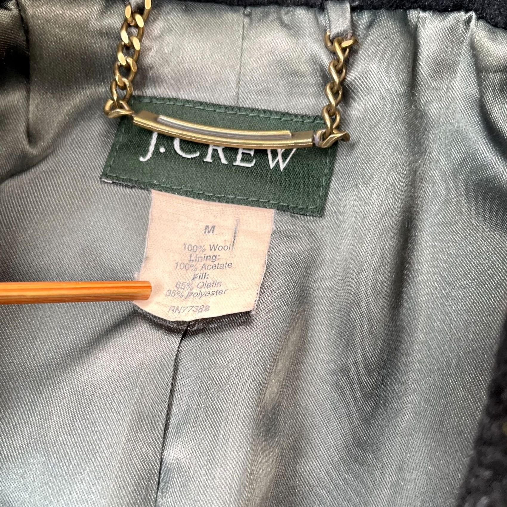 J.Crew VINTAGE J.CREW Coat Wool Pea Coat Womens M Black Lined Pockets Thinsulate Button Short 90s Classic Preppy Size M / US 6-8 / IT 42-44 - 4 Thumbnail