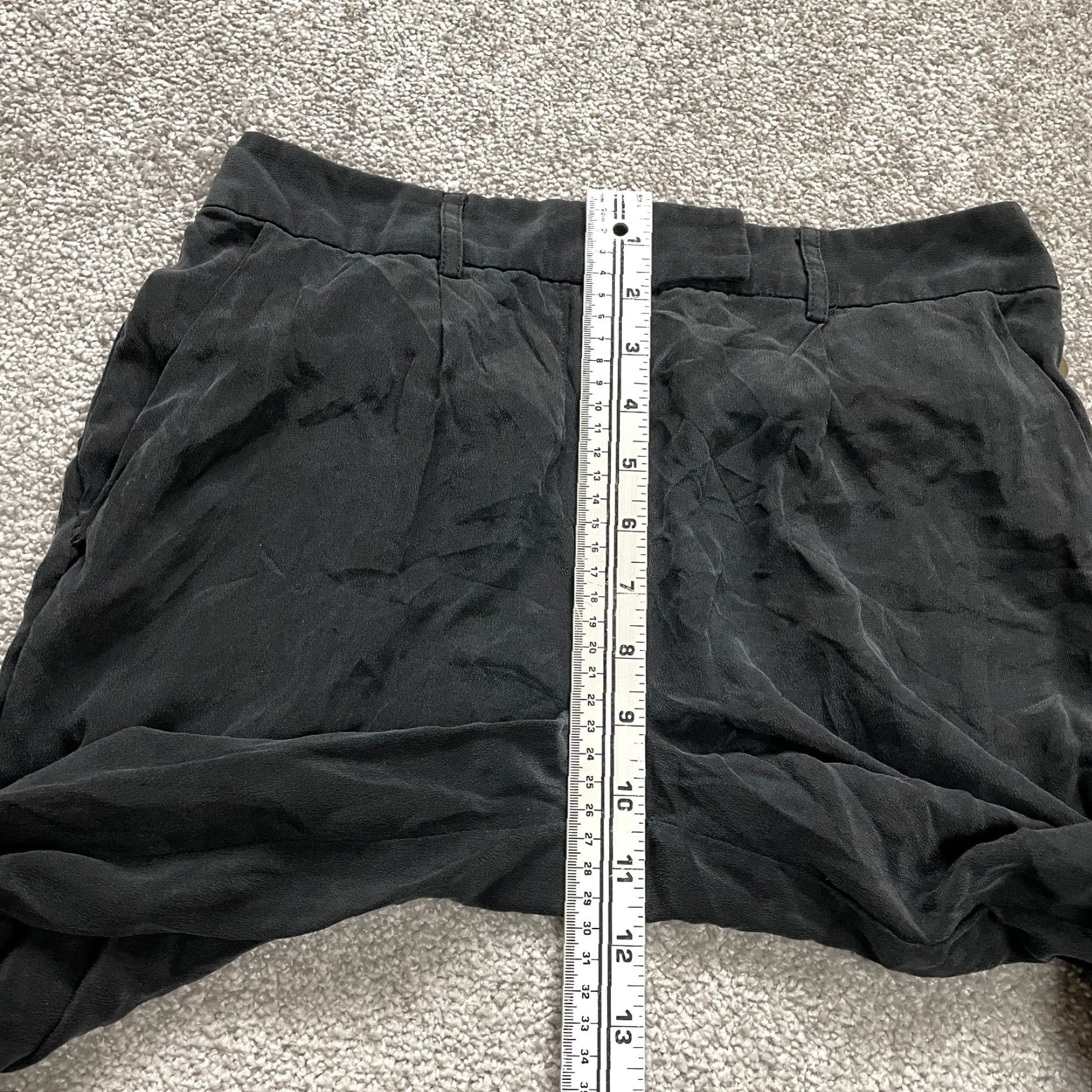 Vintage Kimberly Taylor Silk Pants Women's Size 4 Black Lightweight Dress Pants 29x28 Inseam 28 in Flat Front Straight Leg Size 27" / US 4 / IT 40 - 4 Thumbnail