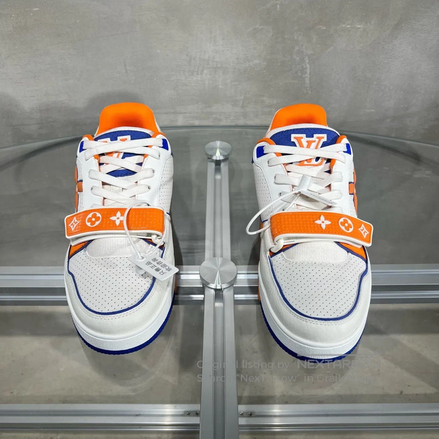 Louis Vuitton Louis Vuitton Trainer Velcro White Orange shoes Size US 6 / EU 39 - 2 Thumbnail