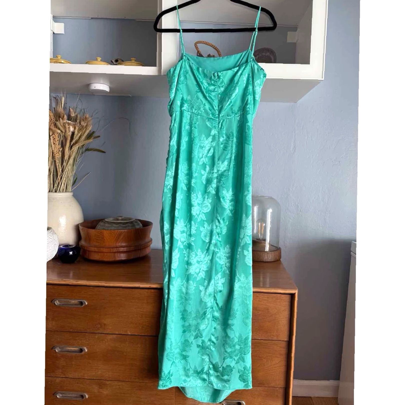 Saylor SAYLOR Gardenia Ruched Jacquard Midi Dress Seafoam L Womens Ruched Jacquard Midi Dress Seafoam Green Seafoam Gardenia L Womens Size L / US 10 / IT 46 - 3 Thumbnail