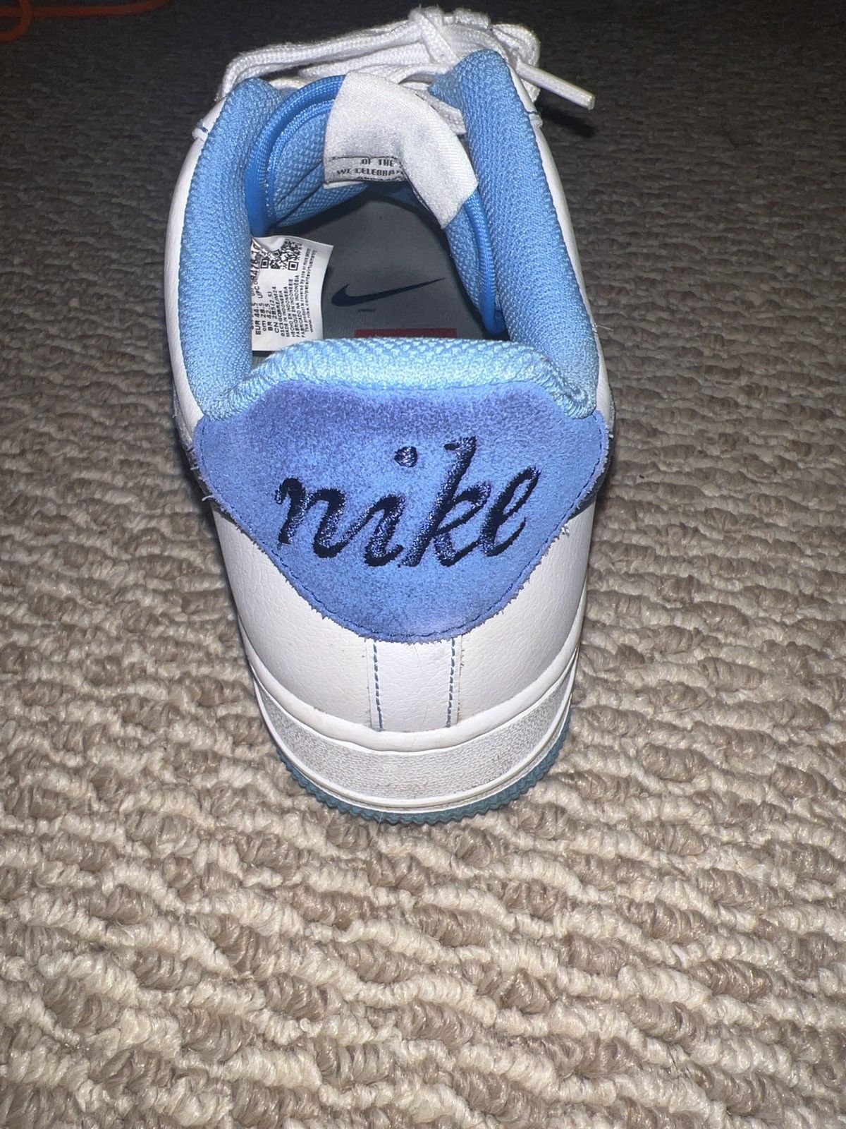 Nike Nike Air Force 1 ‘07 “First Use - white university blue” Size US 10.5 / EU 43-44 - 2 Thumbnail