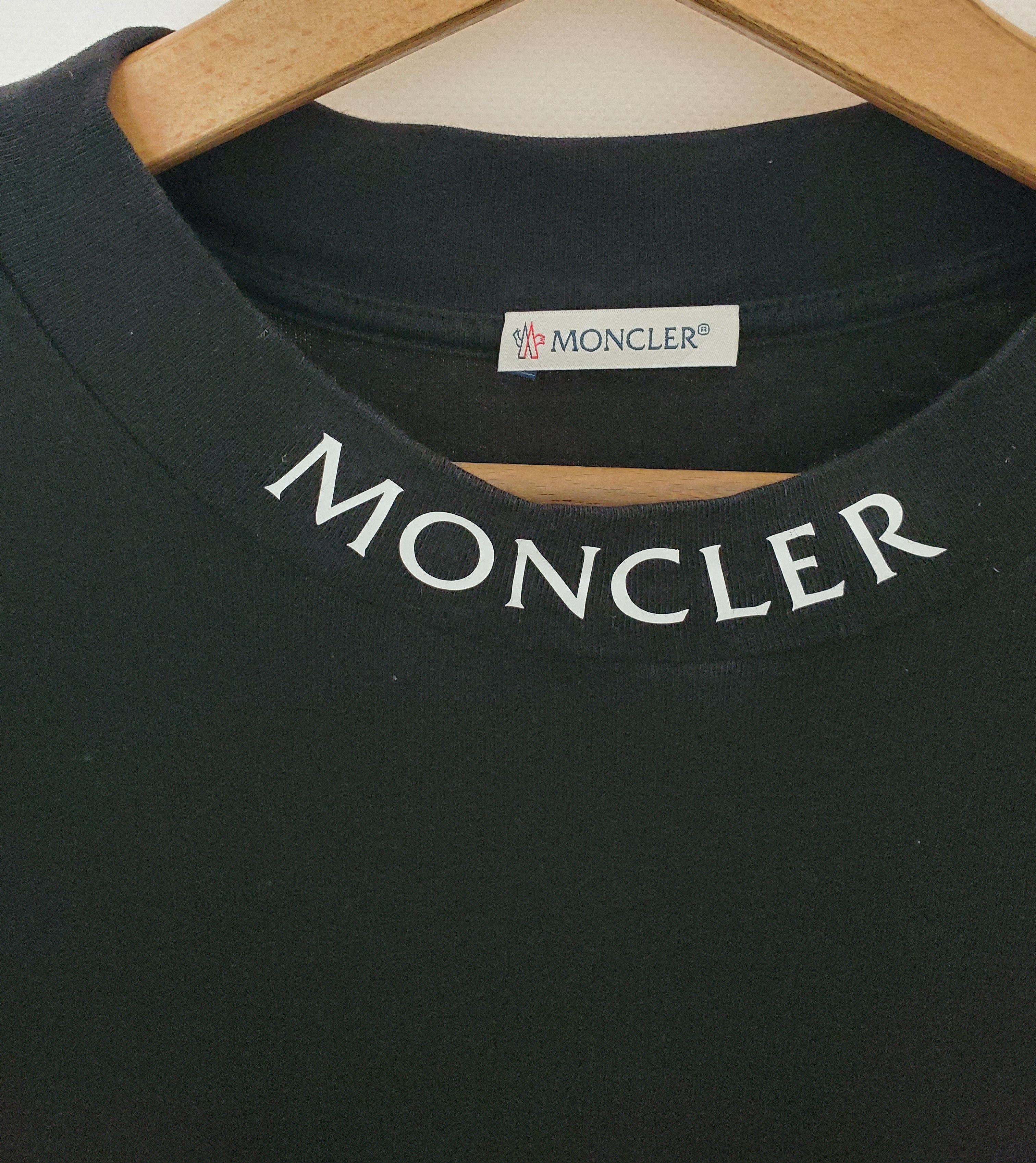 Moncler Moncler Collar Logo T- Shirt Black New condition L Size US L / EU 52-54 / 3 - 3 Thumbnail