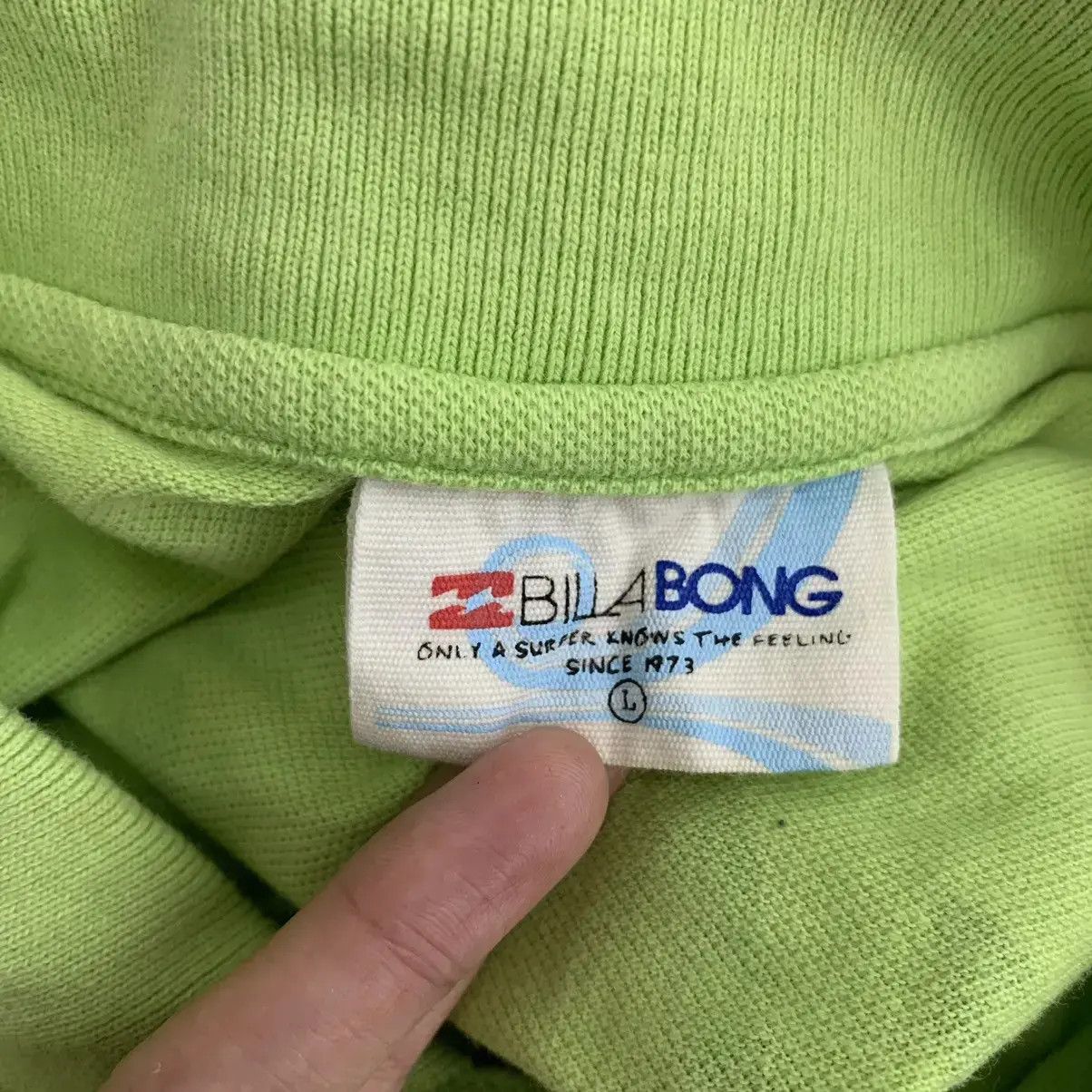 Billabong Vintage BILLABONG SURF Patchwork Green Polo Tee Shirt Top Size US L / EU 52-54 / 3 - 7 Thumbnail