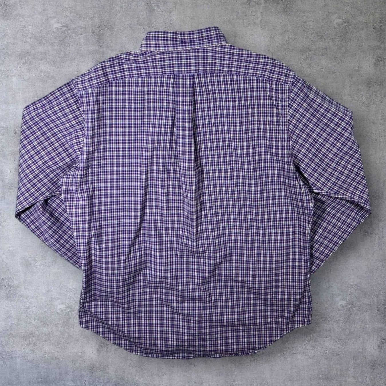 Ralph Lauren Vintage Ralph Lauren Purple Check Long Sleeve Button-Down Shirt Large XL Classic Fit Men’s Button-Up Collared Cotton Shirt Size US L / EU 52-54 / 3 - 2 Thumbnail