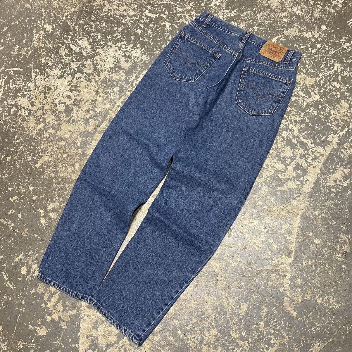 Levi's × Vintage Vintage Levi’s 550 Relaxed Fit Blue Denim Jeans USA 90s Size US 31 - 2 Thumbnail