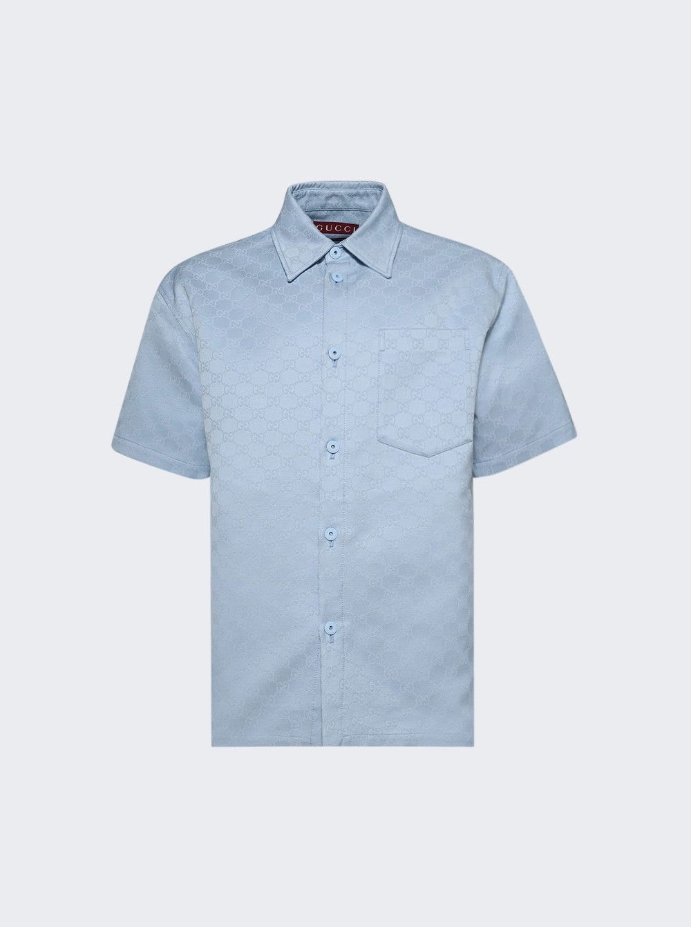 Gucci o1la5ras0426 Oversize GG Cotton Shirt in Blue Size US L / EU 52-54 / 3 - 1 Thumbnail