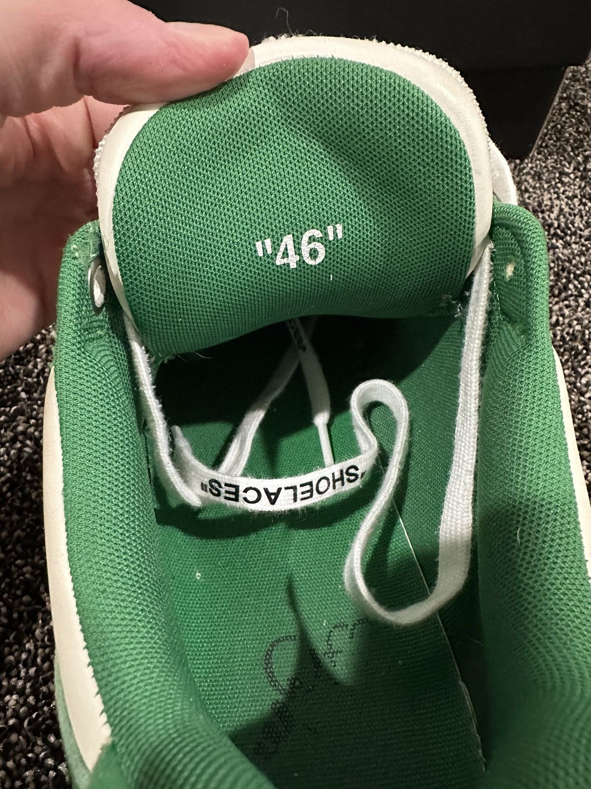 Off-White Off-White Virgil Out Of Office OOO White/Green Sneakers Size US 13 / EU 46 - 9 Thumbnail