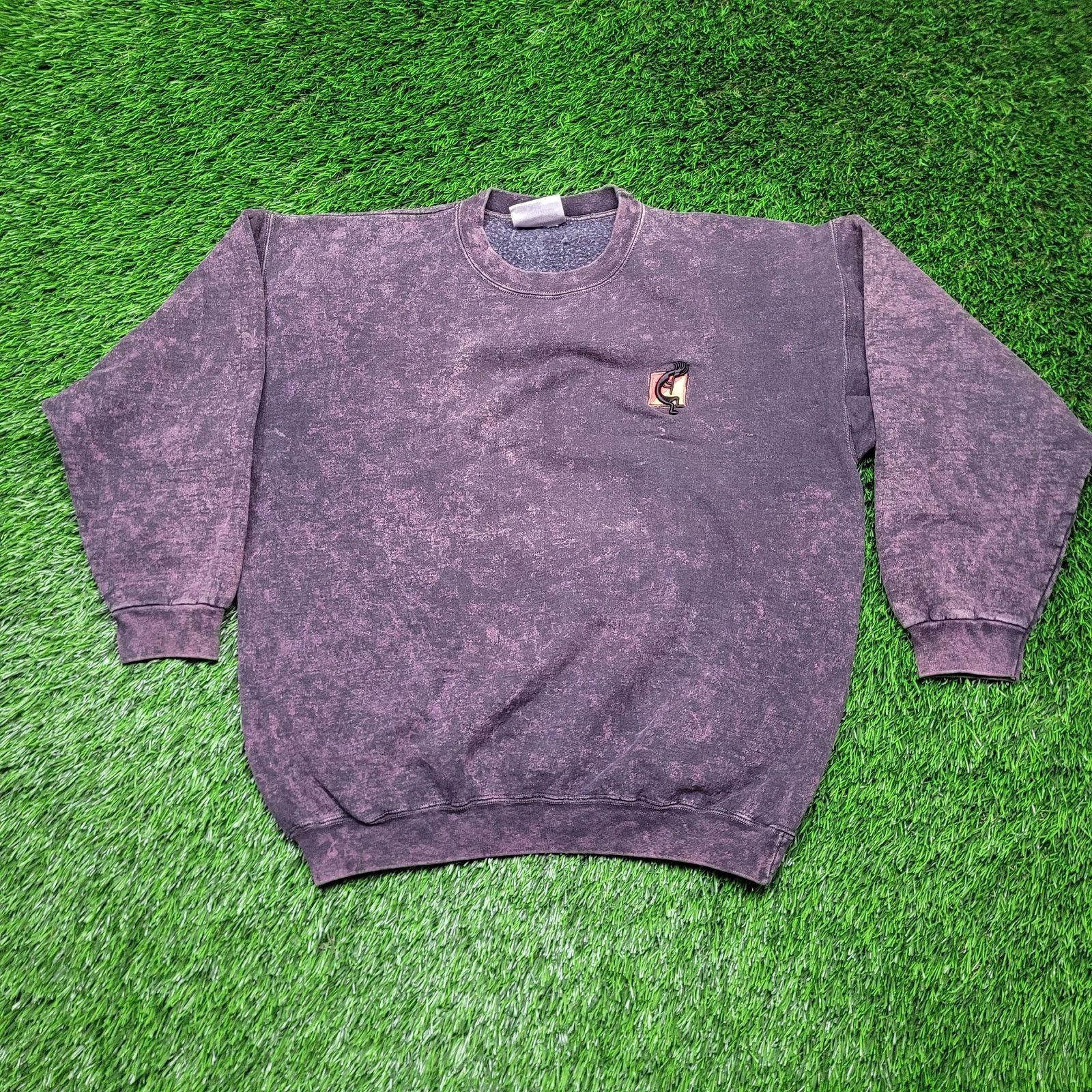 Hanes VTG 90s Hanes USA Made Acid Wash Sweatshirt Women XL Slouchy Size L / US 10 / IT 46 - 1 Thumbnail