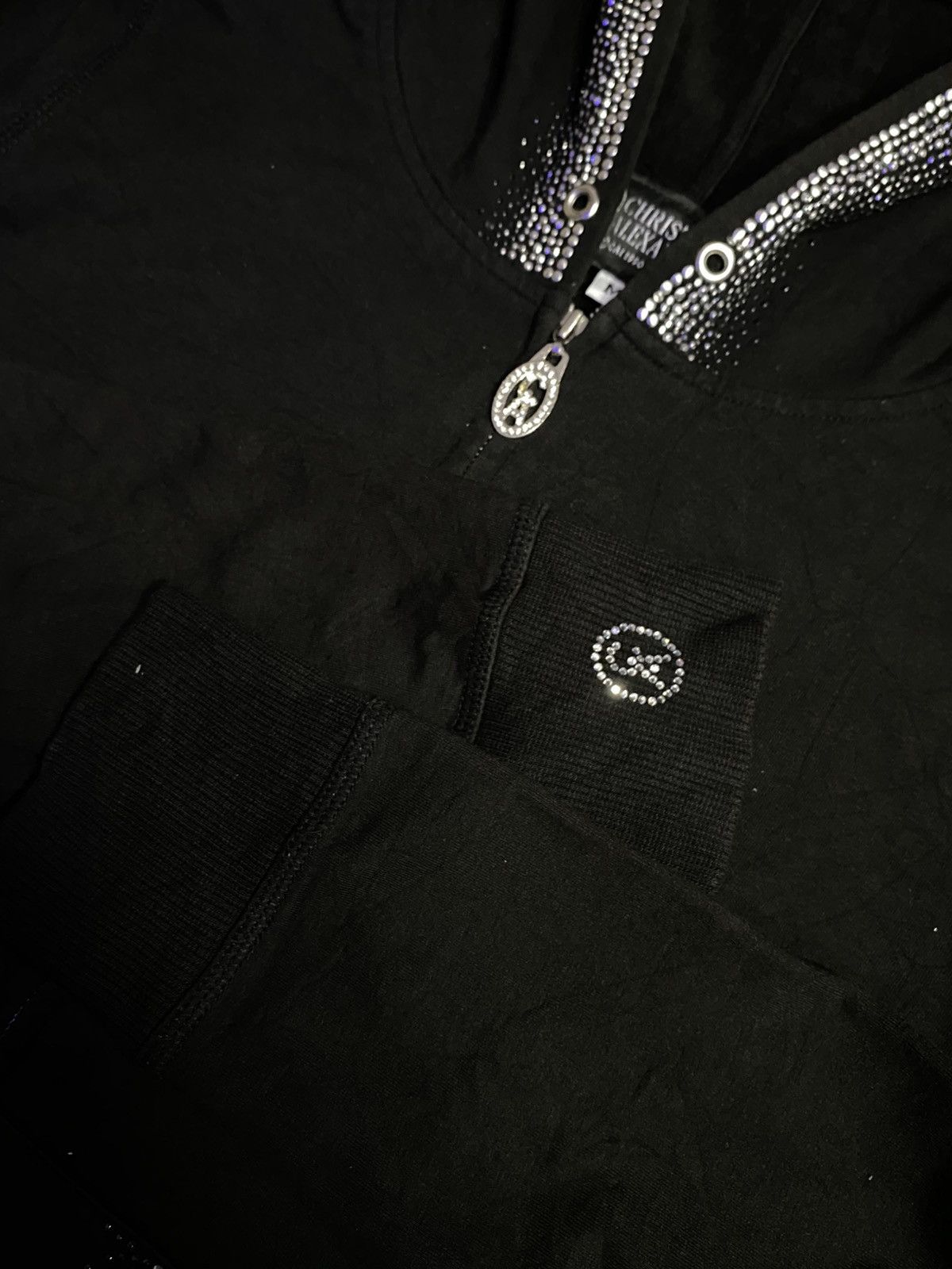 Japanese Brand Christine Alexander Crystal Full Zipper Hoodie Luxury Y2K Size M / US 6-8 / IT 42-44 - 6 Thumbnail