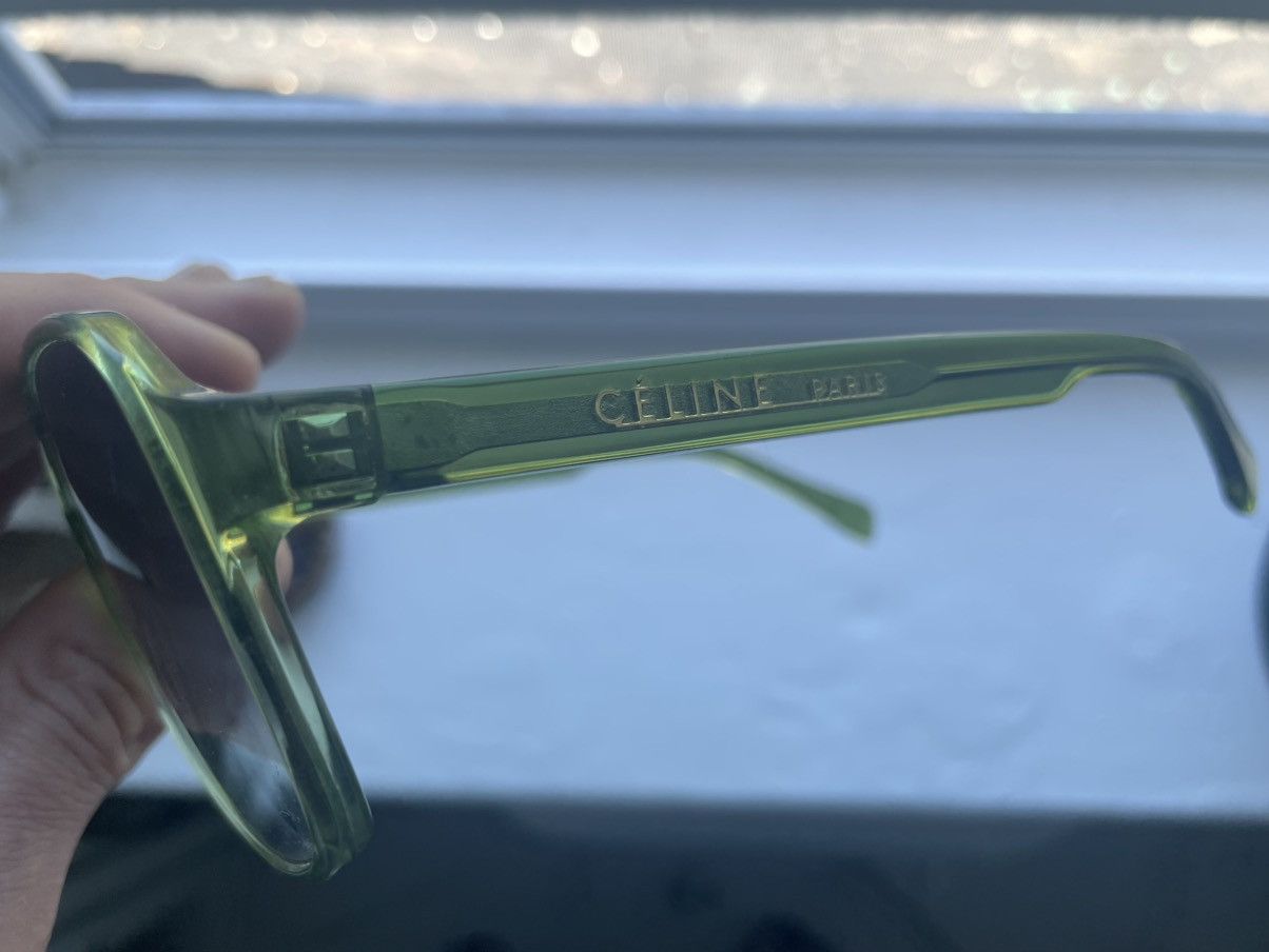 Celine Céline Paris Translucent Green Aviator Sunglasses Size ONE SIZE - 2 Thumbnail