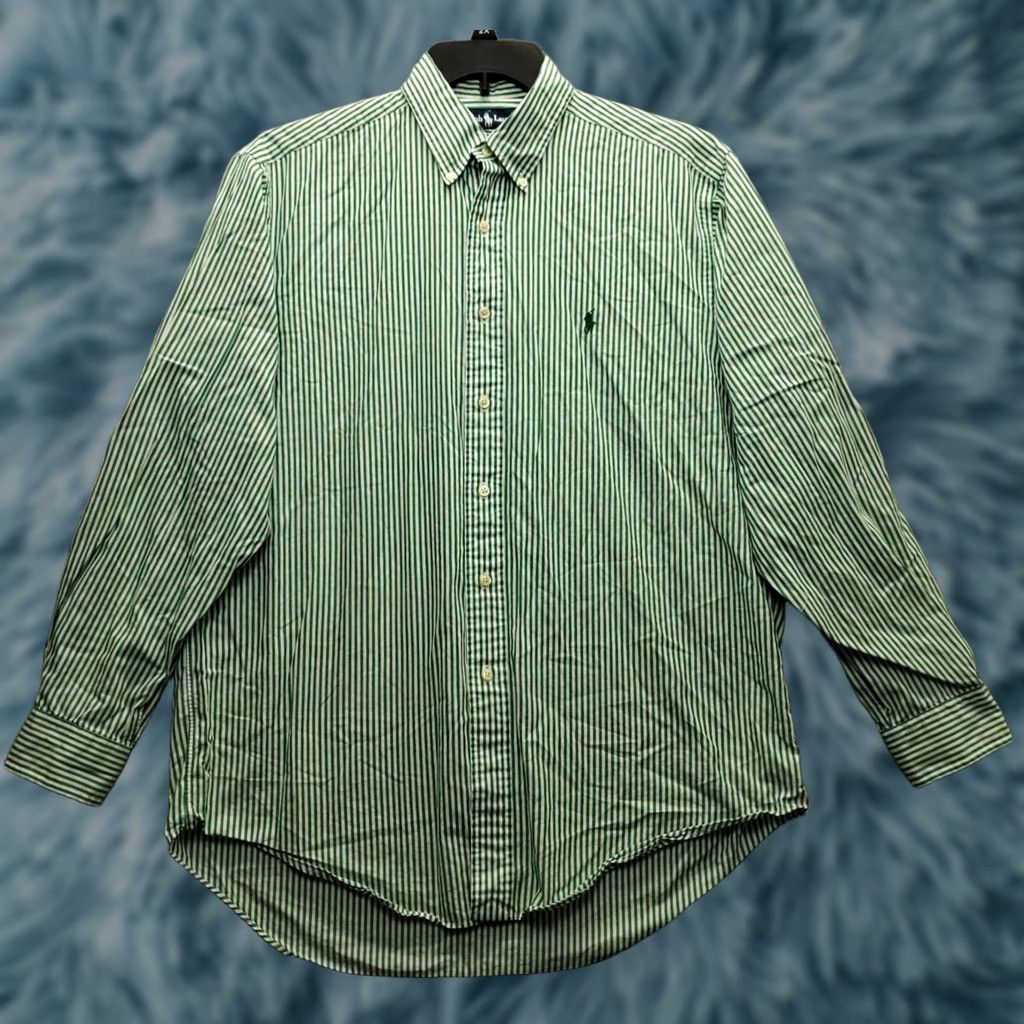 Ralph Lauren Ralph Lauren Dress Shirt Mens 16 Multi Striped Yarmouth Pony Logo Button-Down Size 42R - 1 Thumbnail