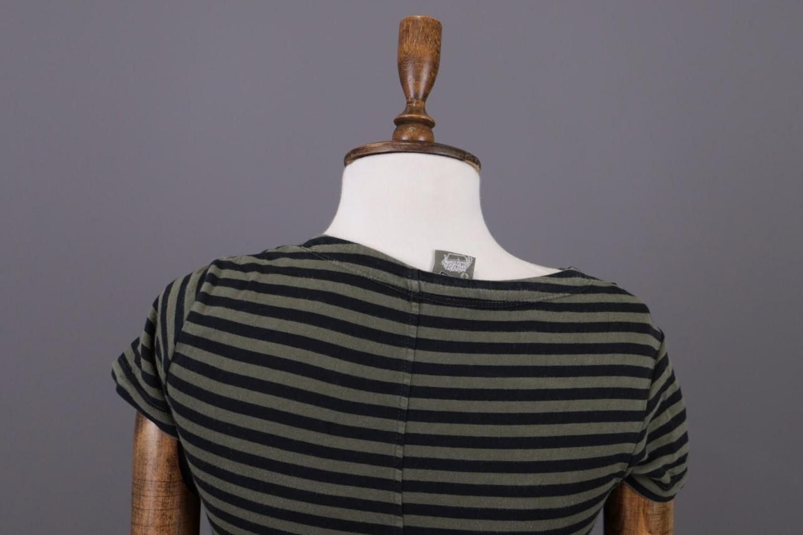Designer E9 Khaki Striped Short Sleeve Outdoor Climbing Shirt Size M Size M / US 6-8 / IT 42-44 - 9 Thumbnail