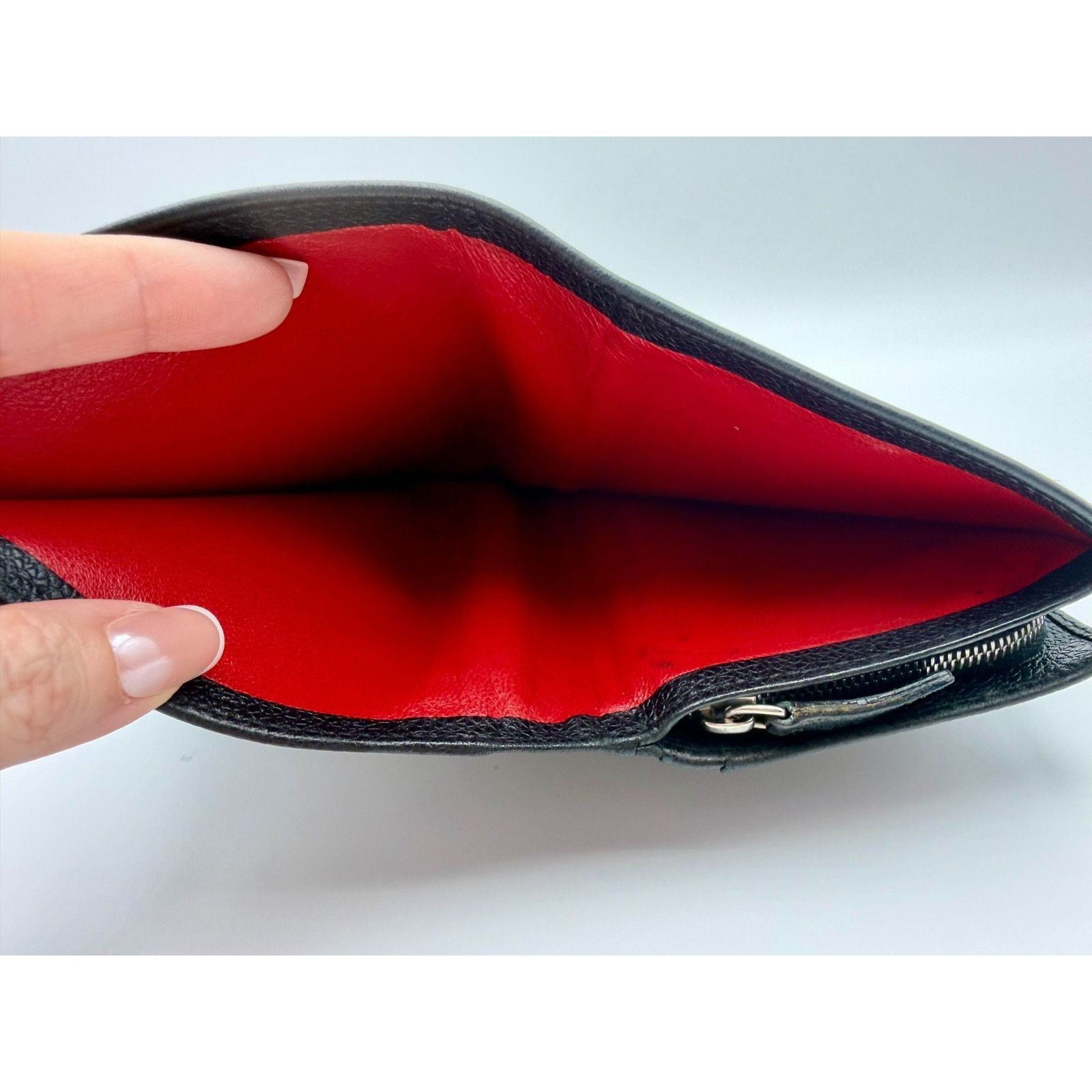 Bvlgari BVLGARI Black Leather Chain Wallet | Red Interior | Bulgari Size ONE SIZE - 8 Thumbnail