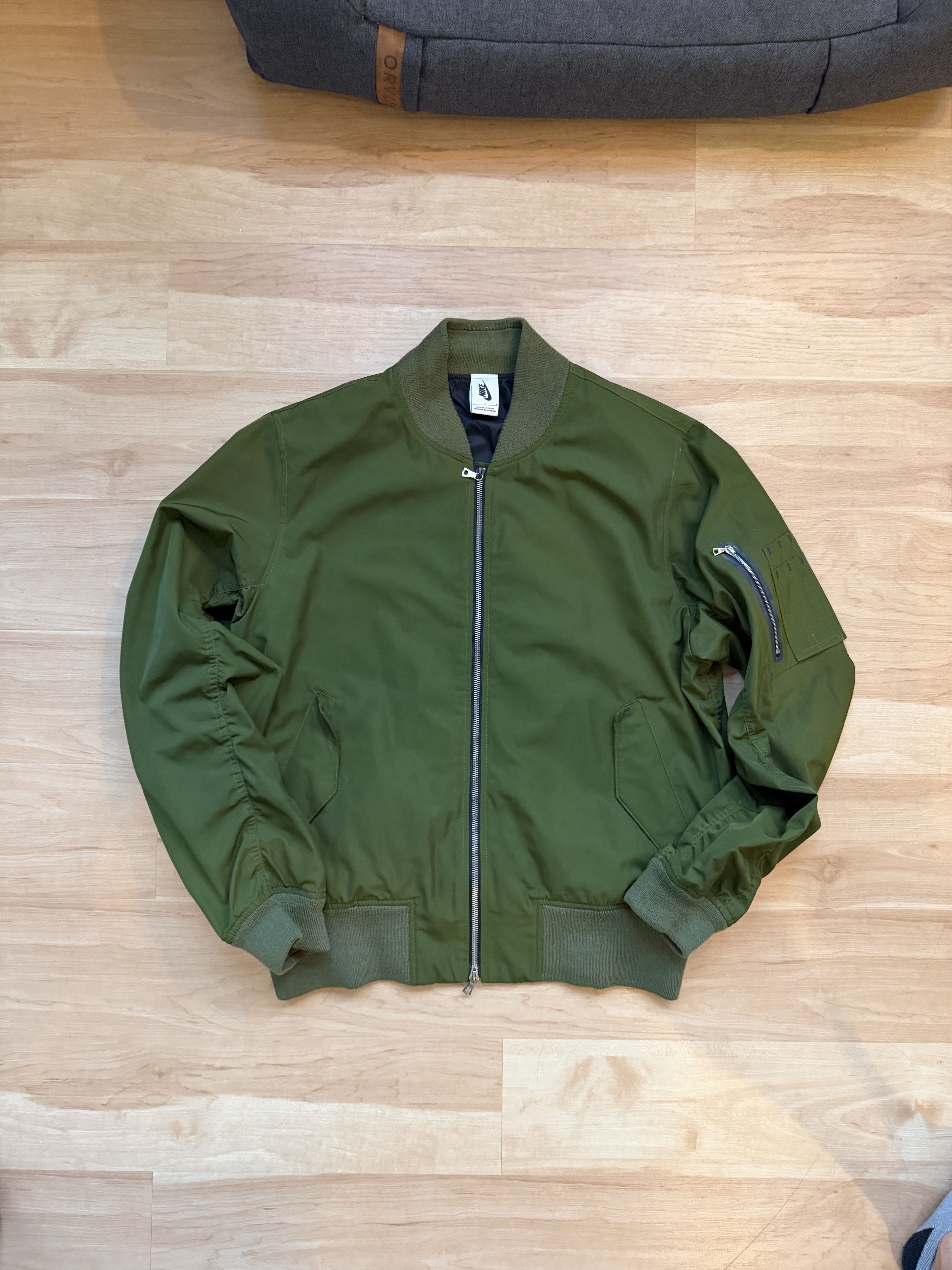 Nike Green NikeLab Bomber Size US L / EU 52-54 / 3 - 1 Thumbnail