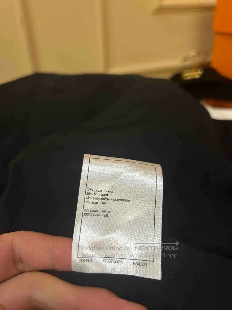 Chanel Chanel Black striped glitter round-neck two-pocket jacket Size S / US 4 / IT 40 - 5 Thumbnail