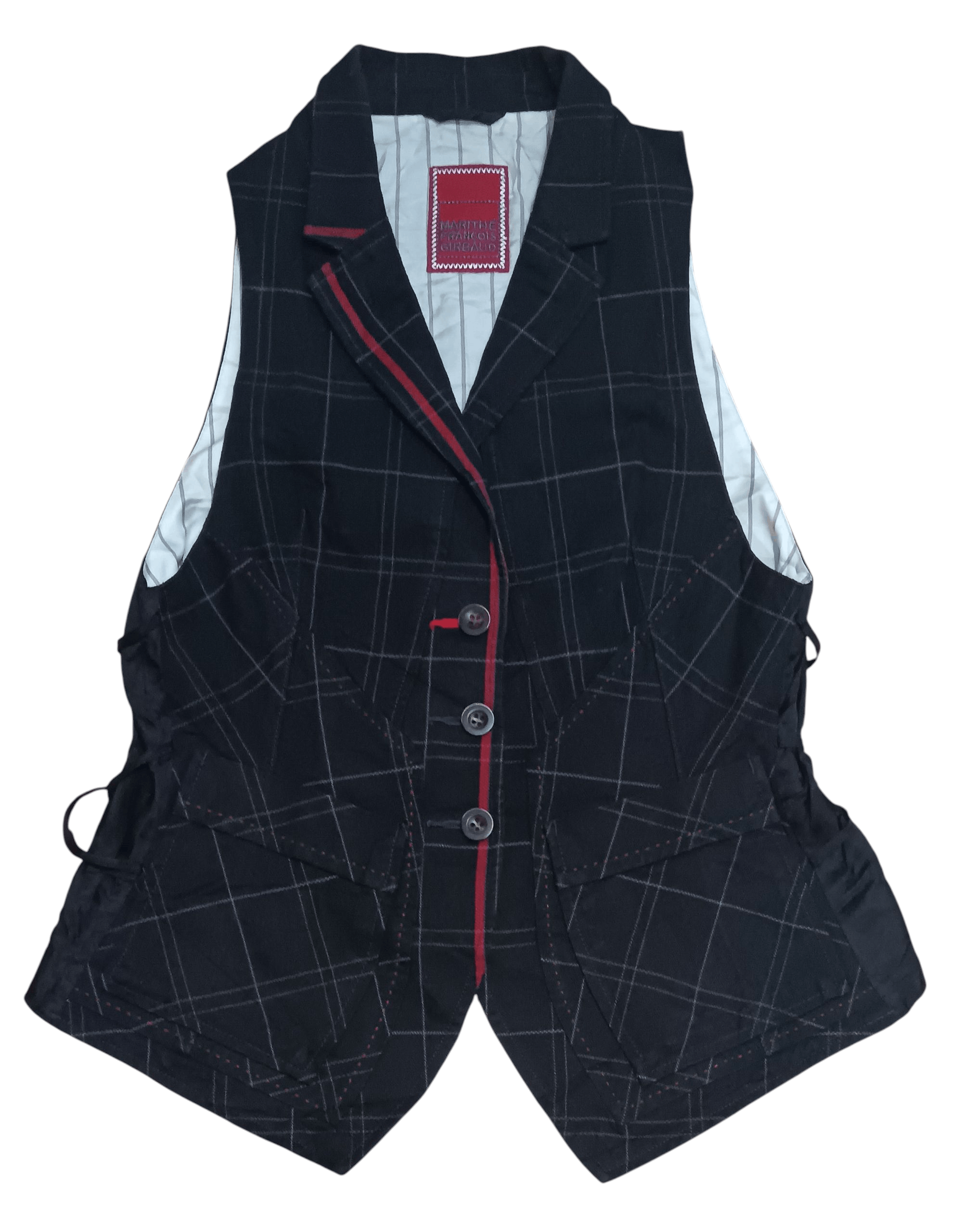Marithe + Francois Girbaud MARITHÉ FRANÇOIS GIRBAUD ASYMMETRICAL BONDAGE VEST Size S / US 4 / IT 40 - 1 Thumbnail