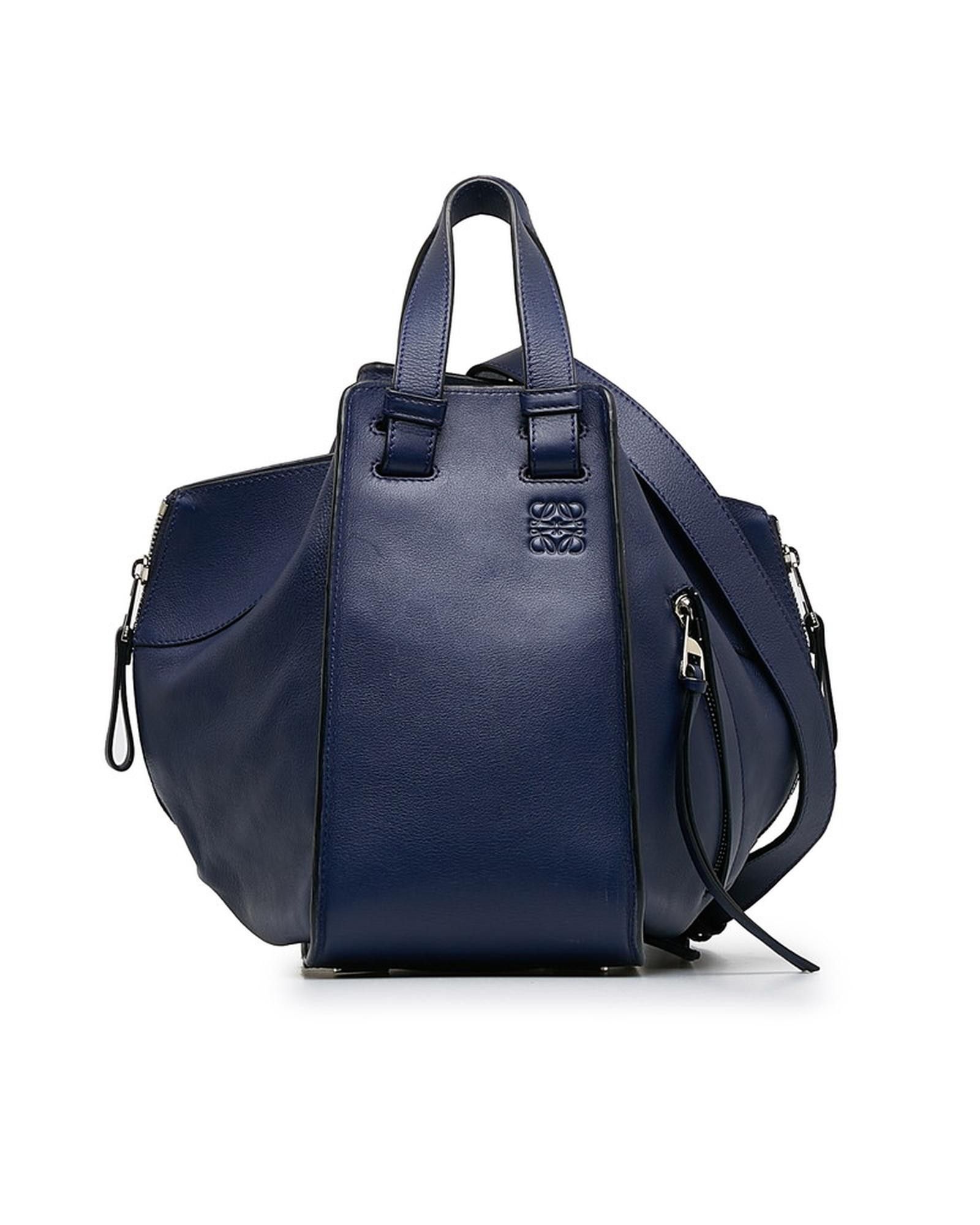 image of Loewe Blue Anagram Hammock Bag, Women's