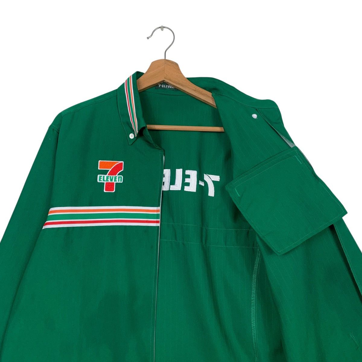 Vintage 7-ELEVEN Green Long Sleeve Work Uniform Jacket #2540-C115 Size US L / EU 52-54 / 3 - 10 Thumbnail