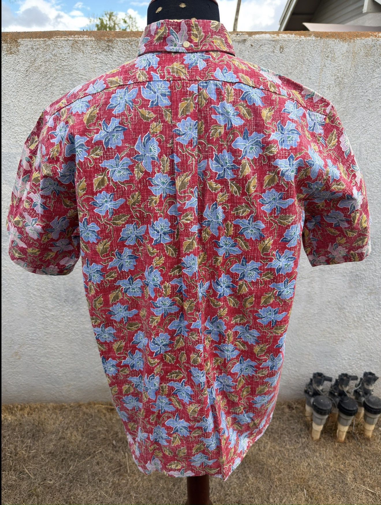 Reyn Spooner PreOwned Reyn Spooner Red/Blue Hawaiian Print Men's L Size US L / EU 52-54 / 3 - 2 Thumbnail
