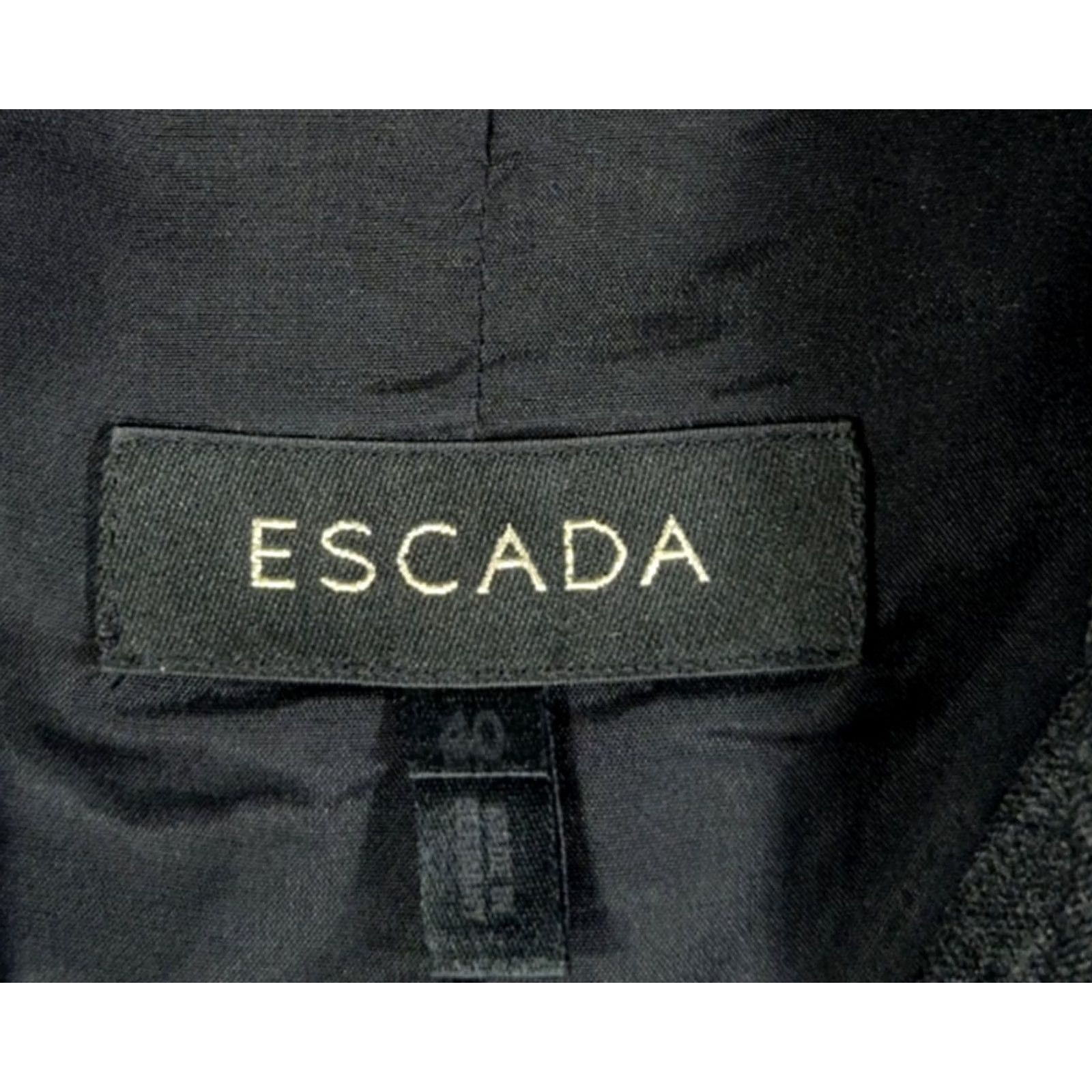 Escada VINTAGE Escada Blazer Womens 10 Wool Structured Jacket Two Way Zip Long Sleeve Modern Size L / US 10 / IT 46 - 3 Thumbnail