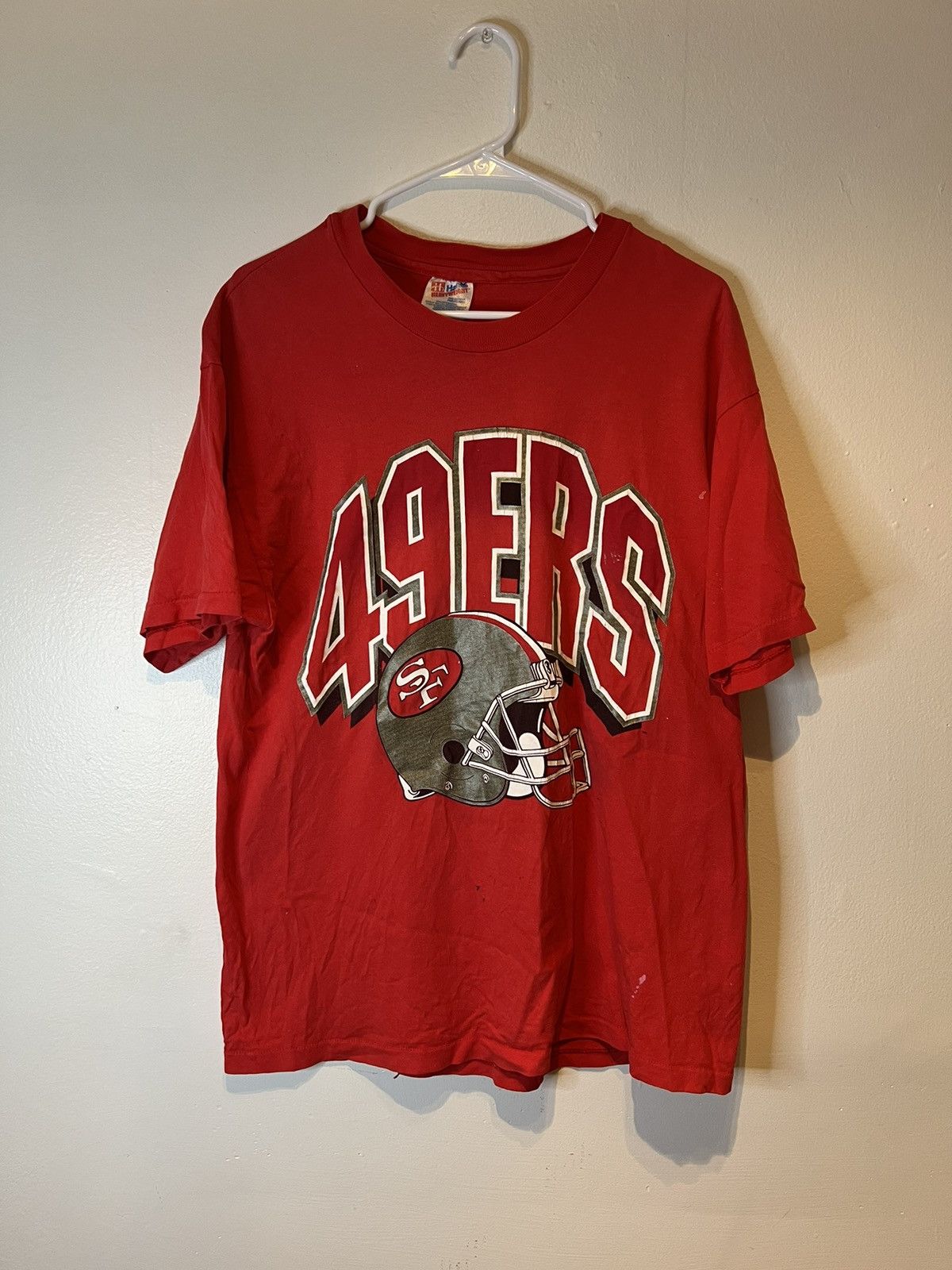 Hanes Vtg 90s Men’s 49ers NFL T Shirt Single Stitch USA Large Size US L / EU 52-54 / 3 - 1 Thumbnail