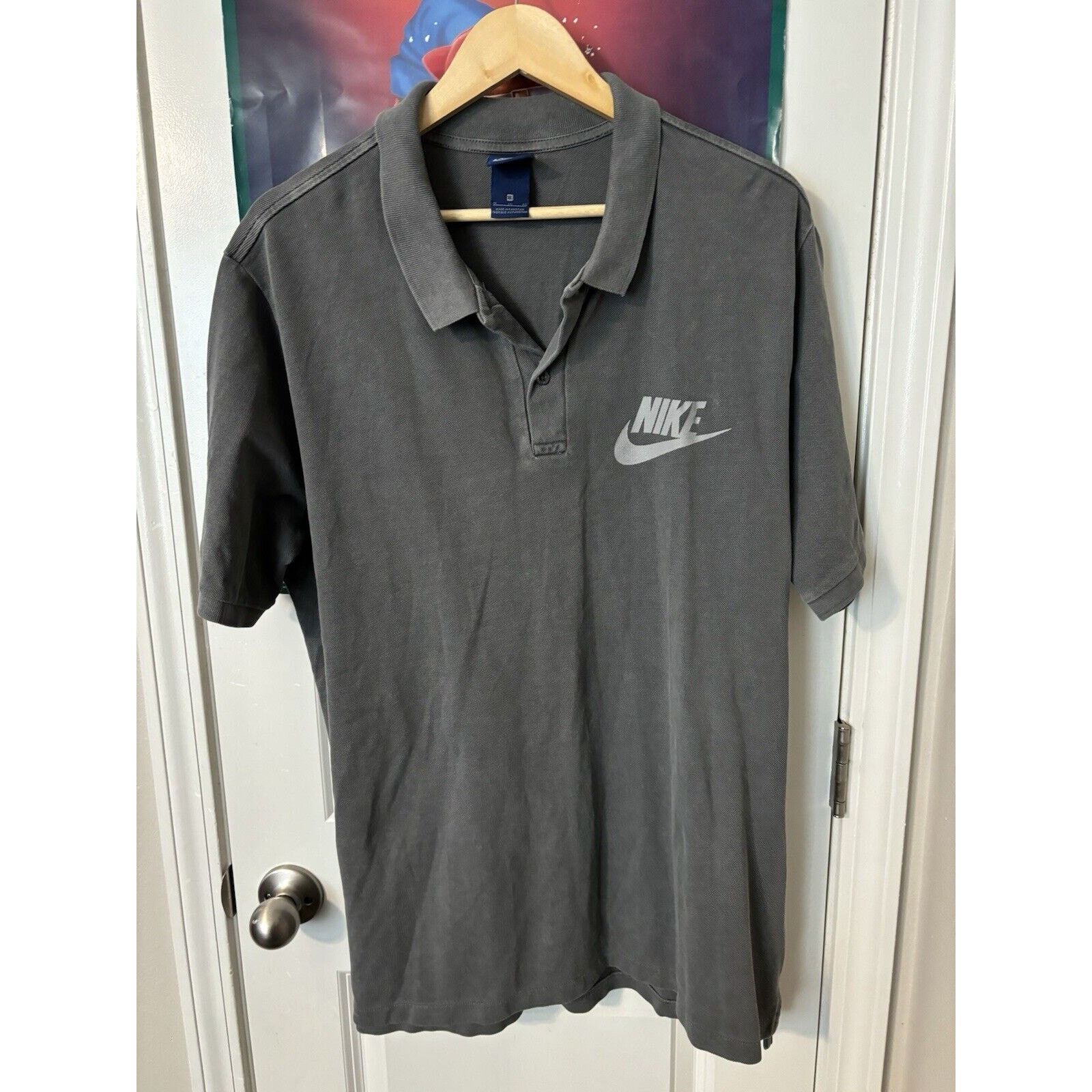 Nike Vintage nike grey blue polo button up size XL Rare Size US XL / EU 56 / 4 - 2 Thumbnail