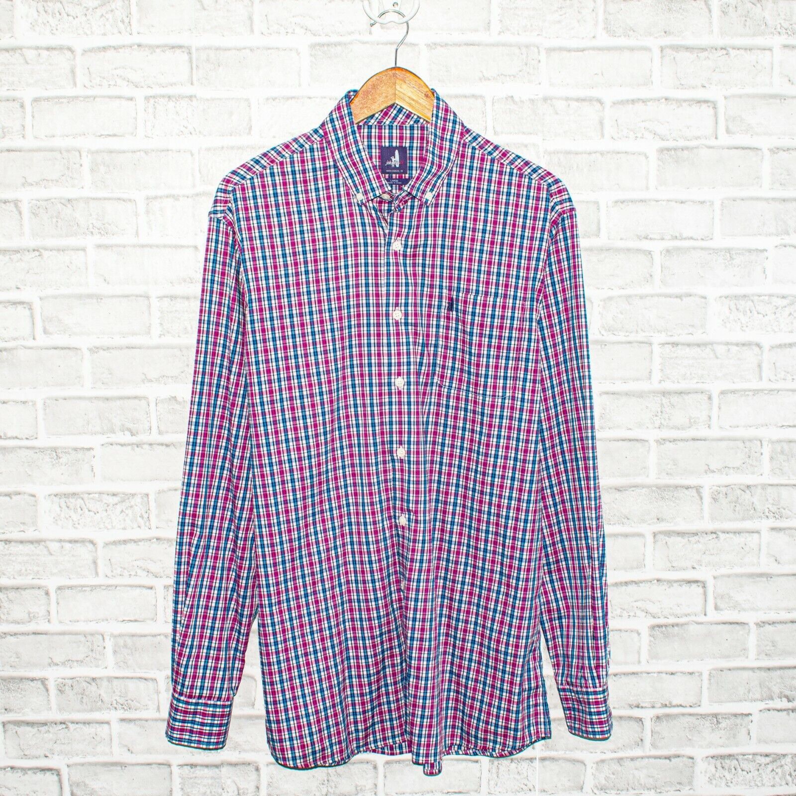 johnnie-O Johnny-O Button up Shirt Blue Purple Surfer Logo Bamboo Size US L / EU 52-54 / 3 - 1 Thumbnail